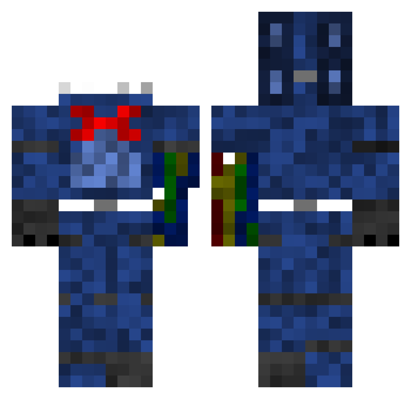 needzzz Minecraft skin, front and back view