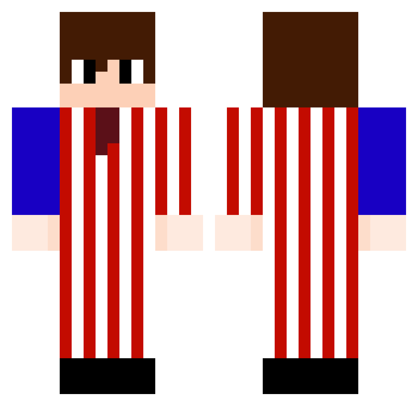 EricLui409 Minecraft skin, front and back view