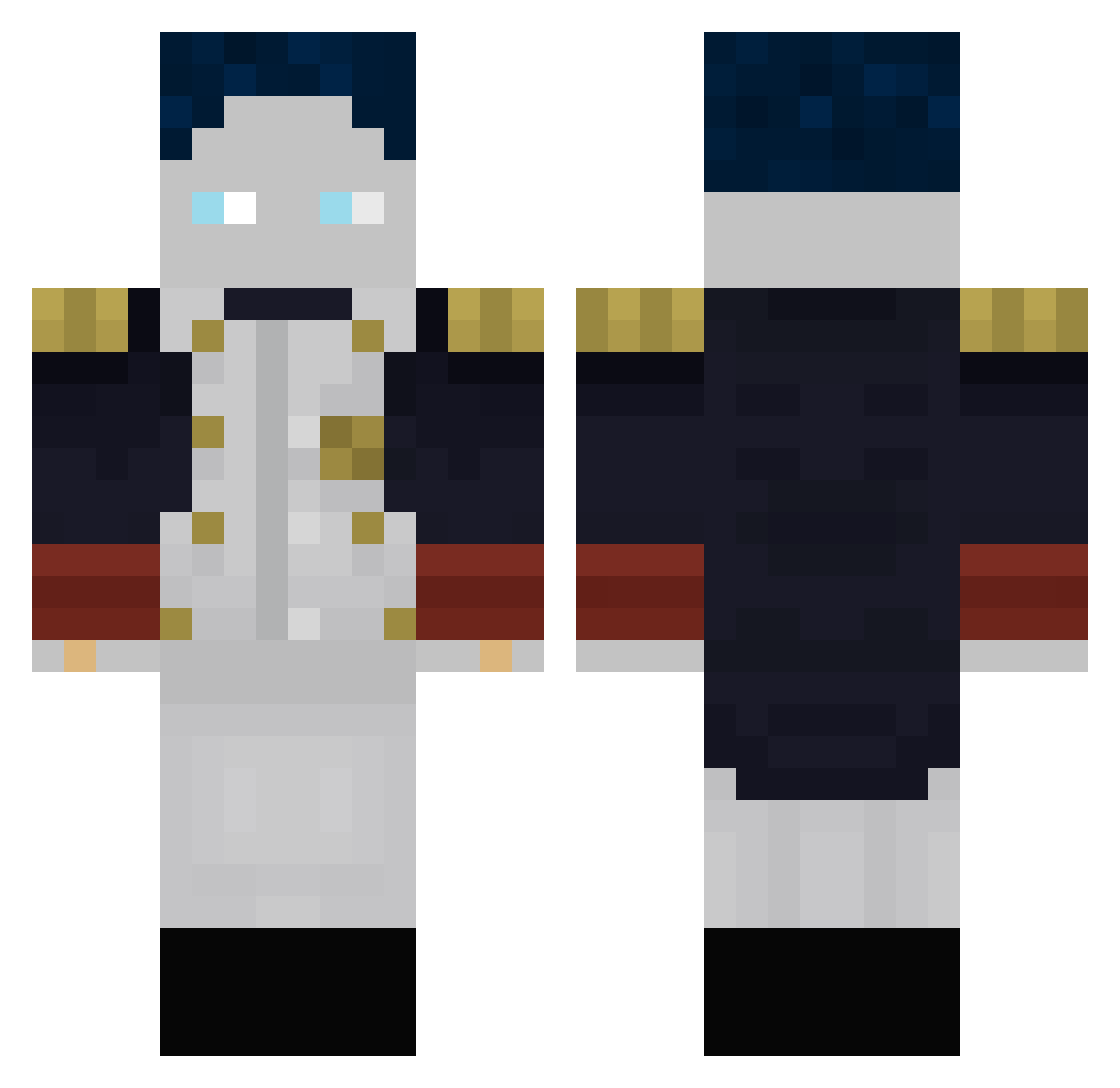 Schokopudding18 Minecraft skin, front and back view