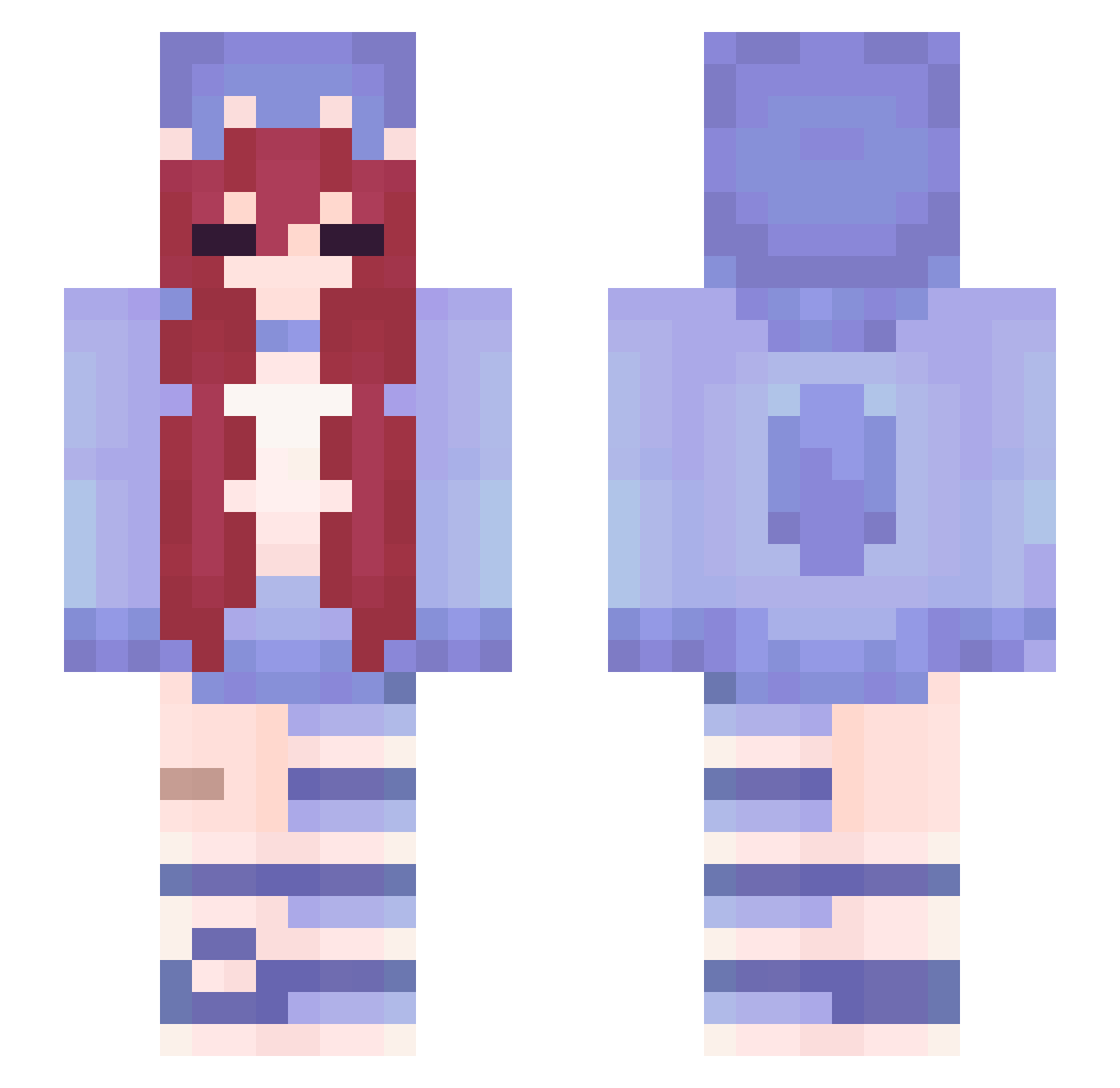 Chihuahua_0001 Minecraft skin, front and back view