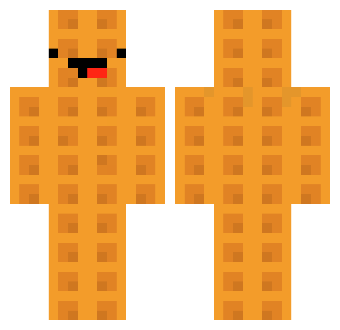 Daz2k23 Minecraft skin, front and back view