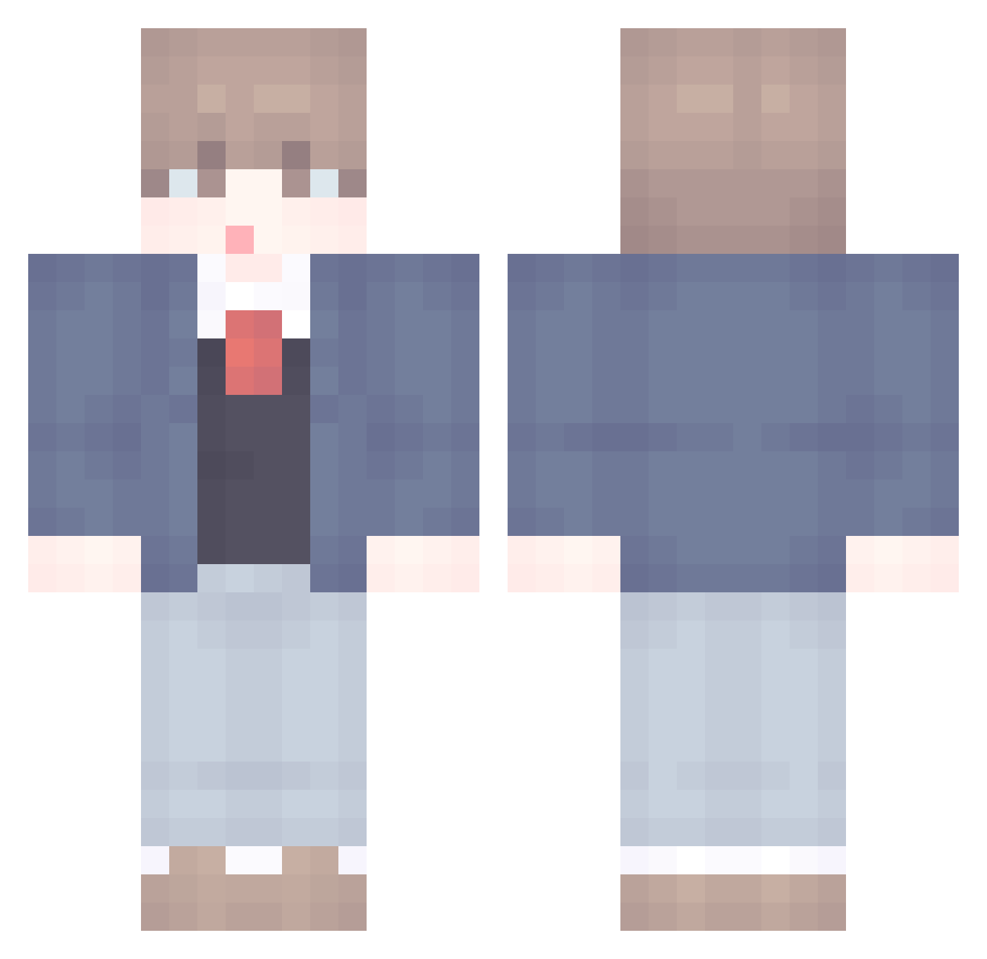 wooju12 Minecraft skin, front and back view