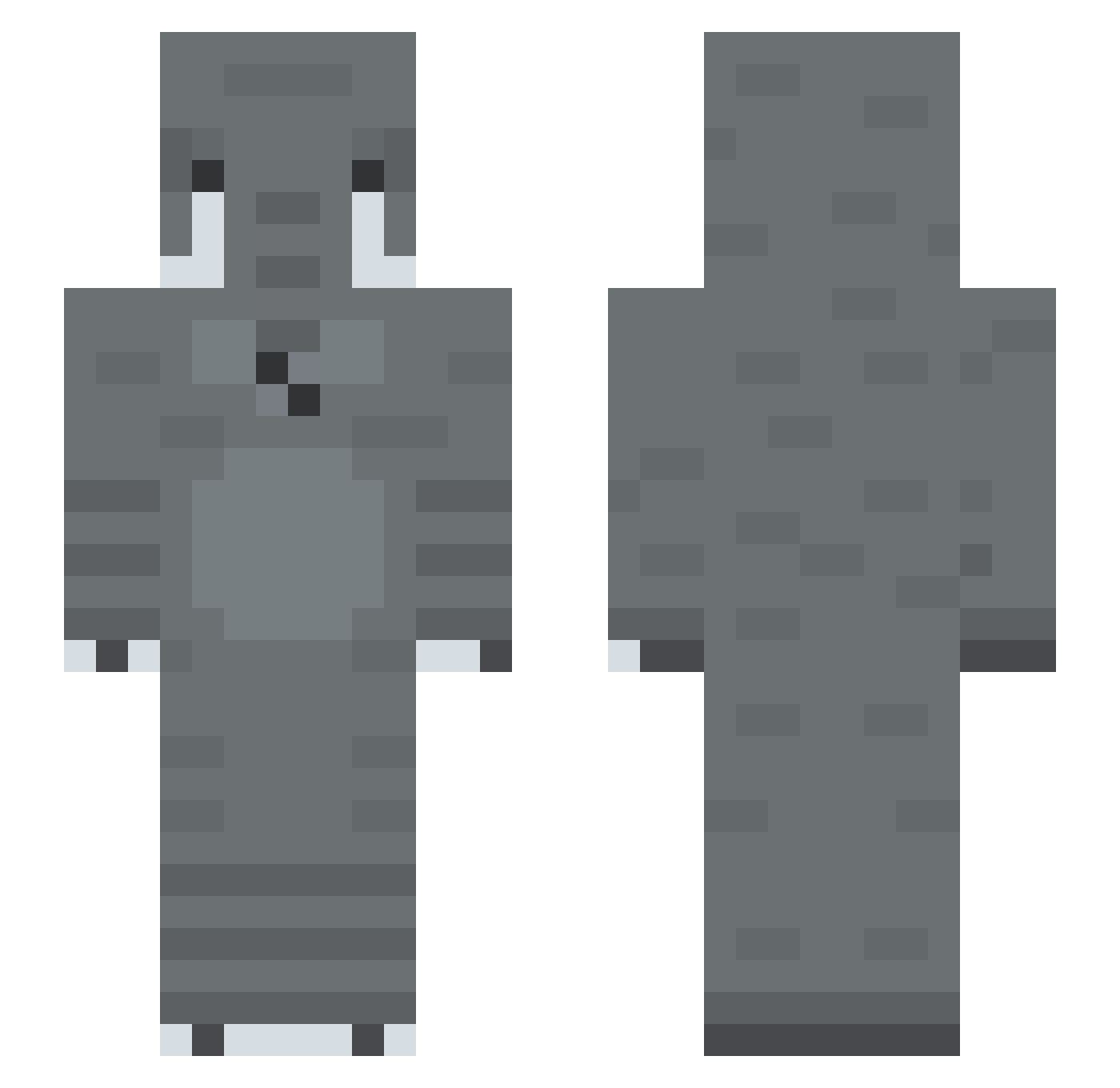 Ssshadoww Minecraft skin, front and back view