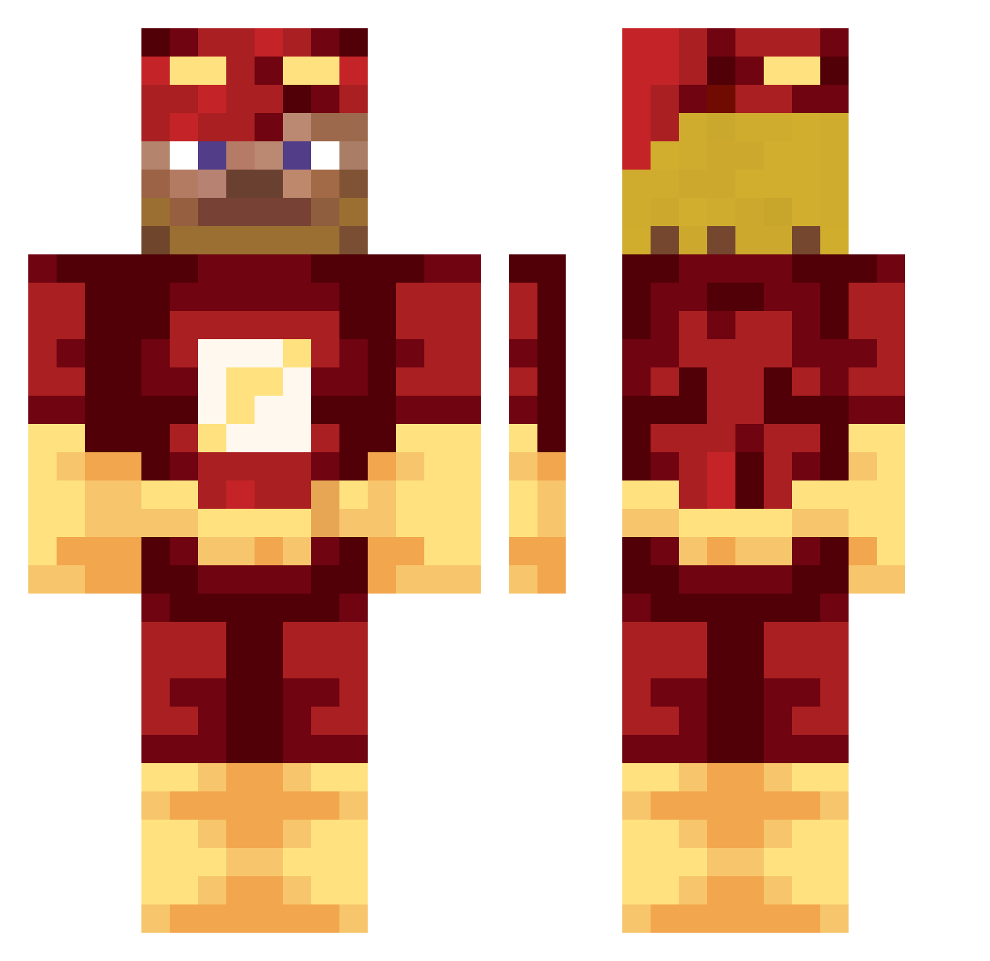 DJ_SENDER Minecraft skin, front and back view