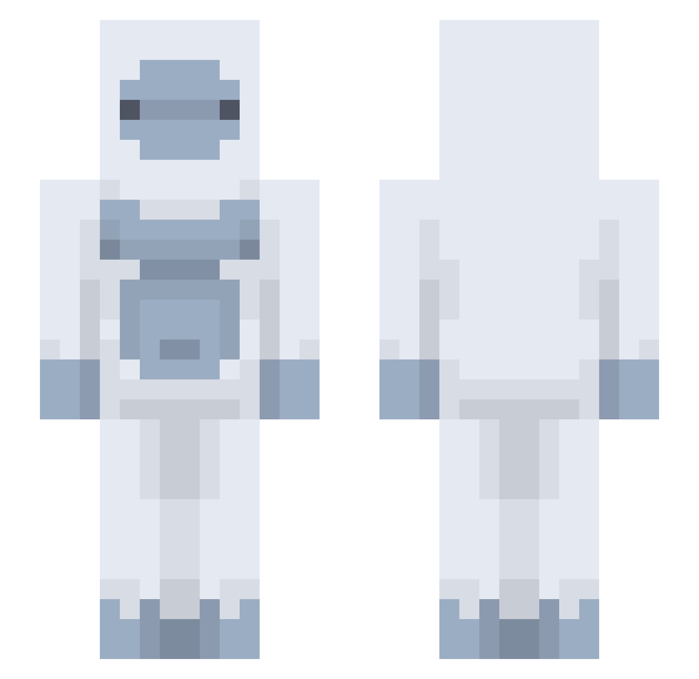 MissLuciole Minecraft skin, front and back view