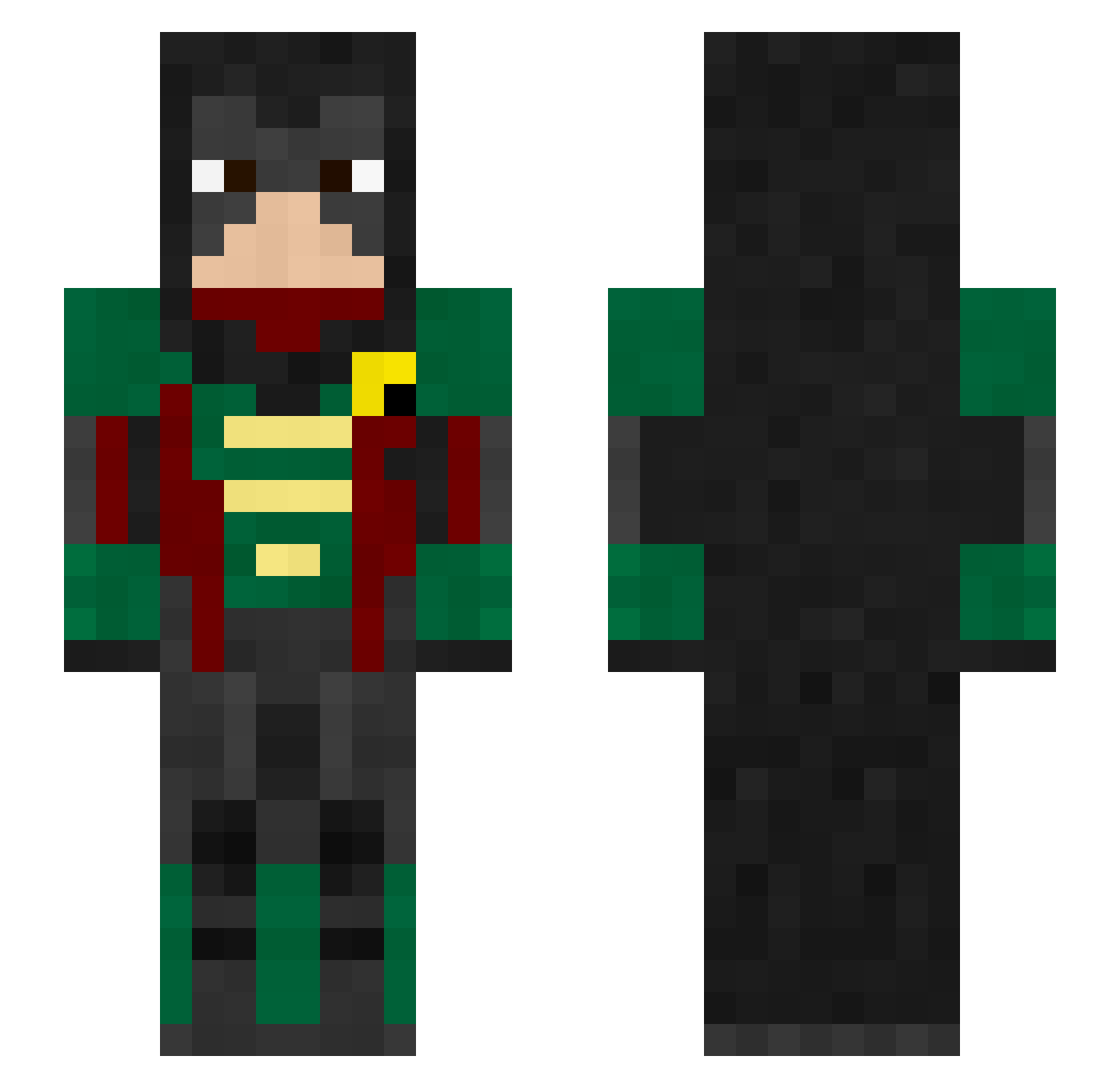 Statement Minecraft skin, front and back view