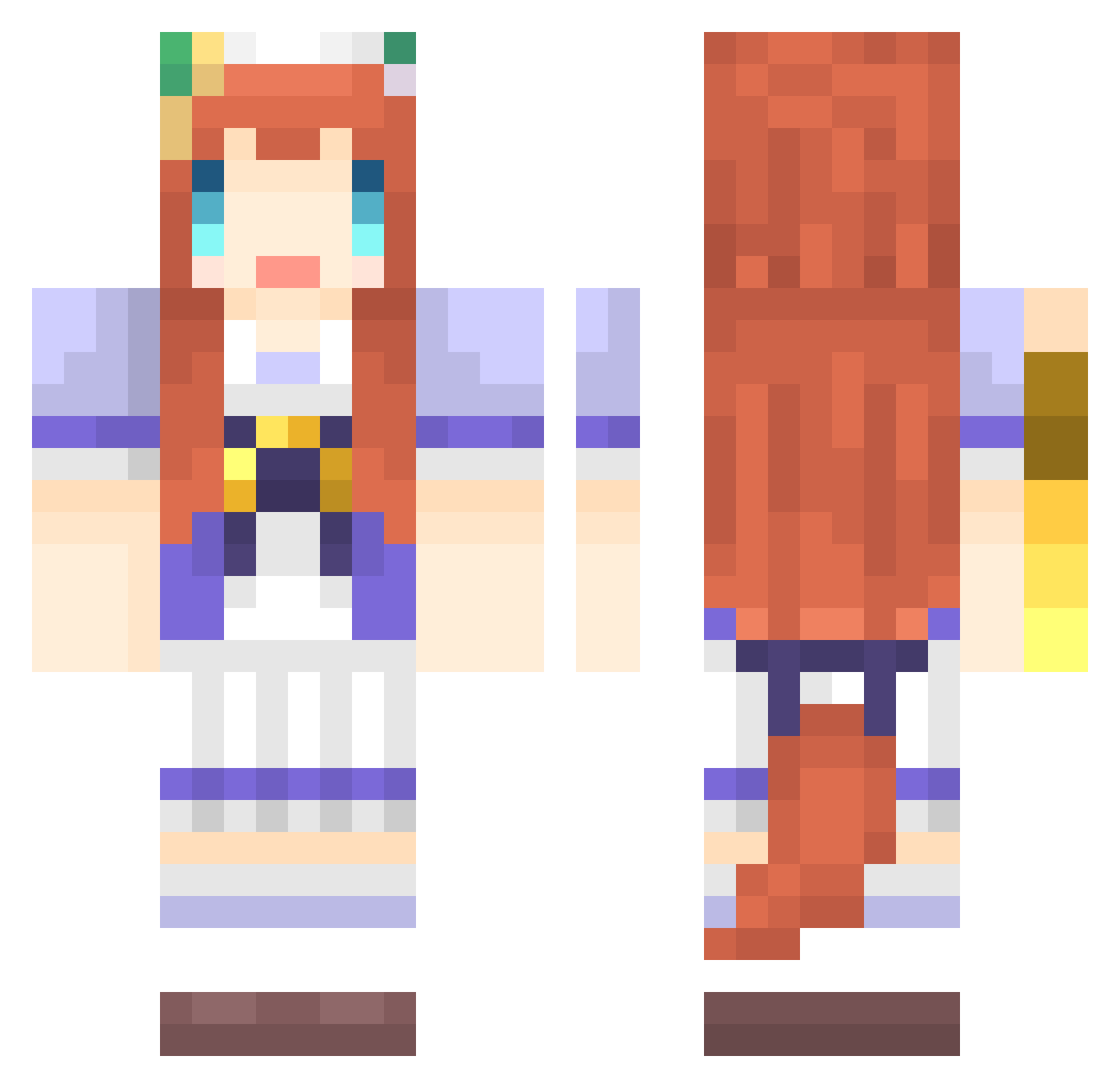 suzuka309 Minecraft skin, front and back view