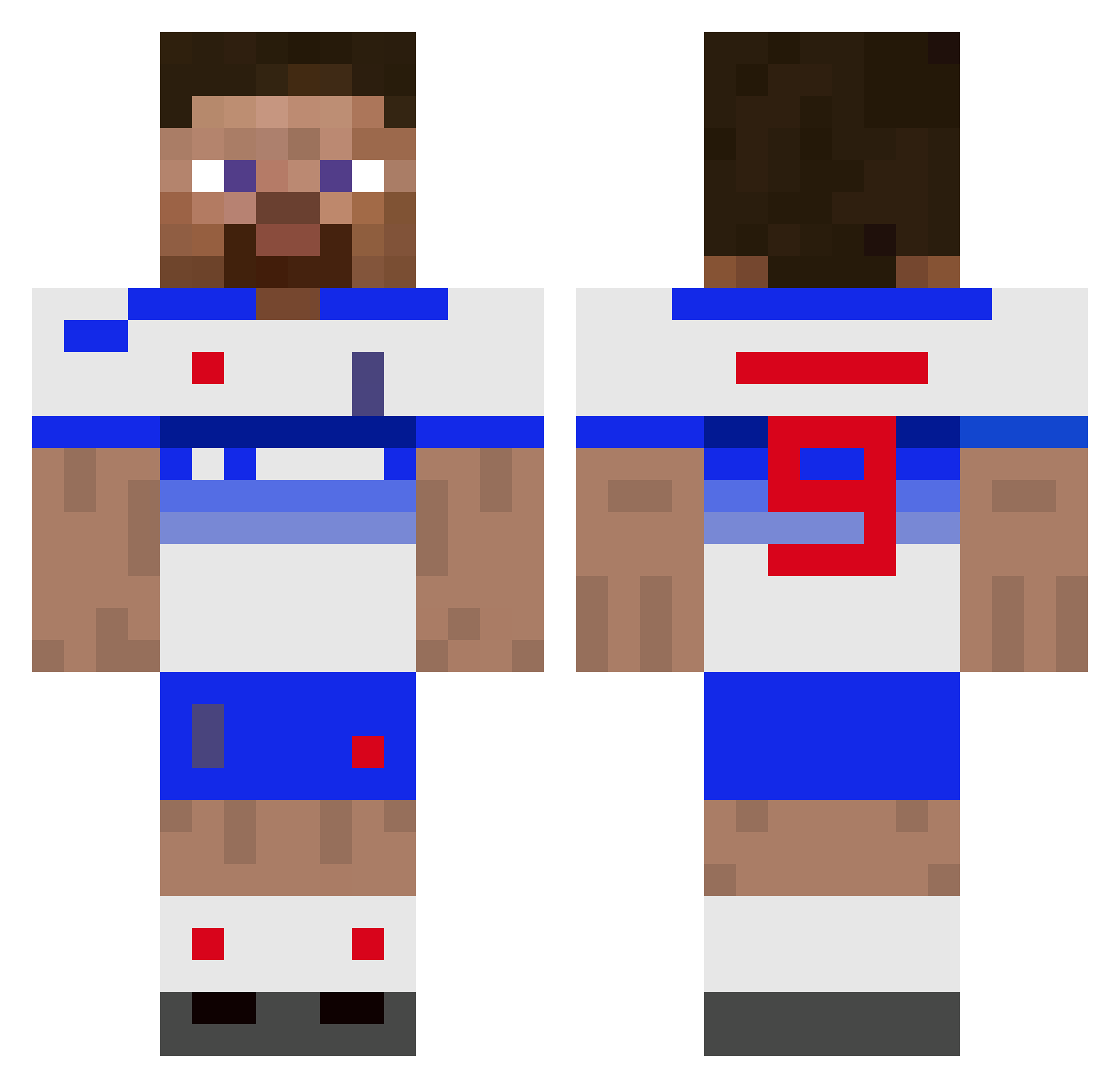 tomasaran Minecraft skin, front and back view