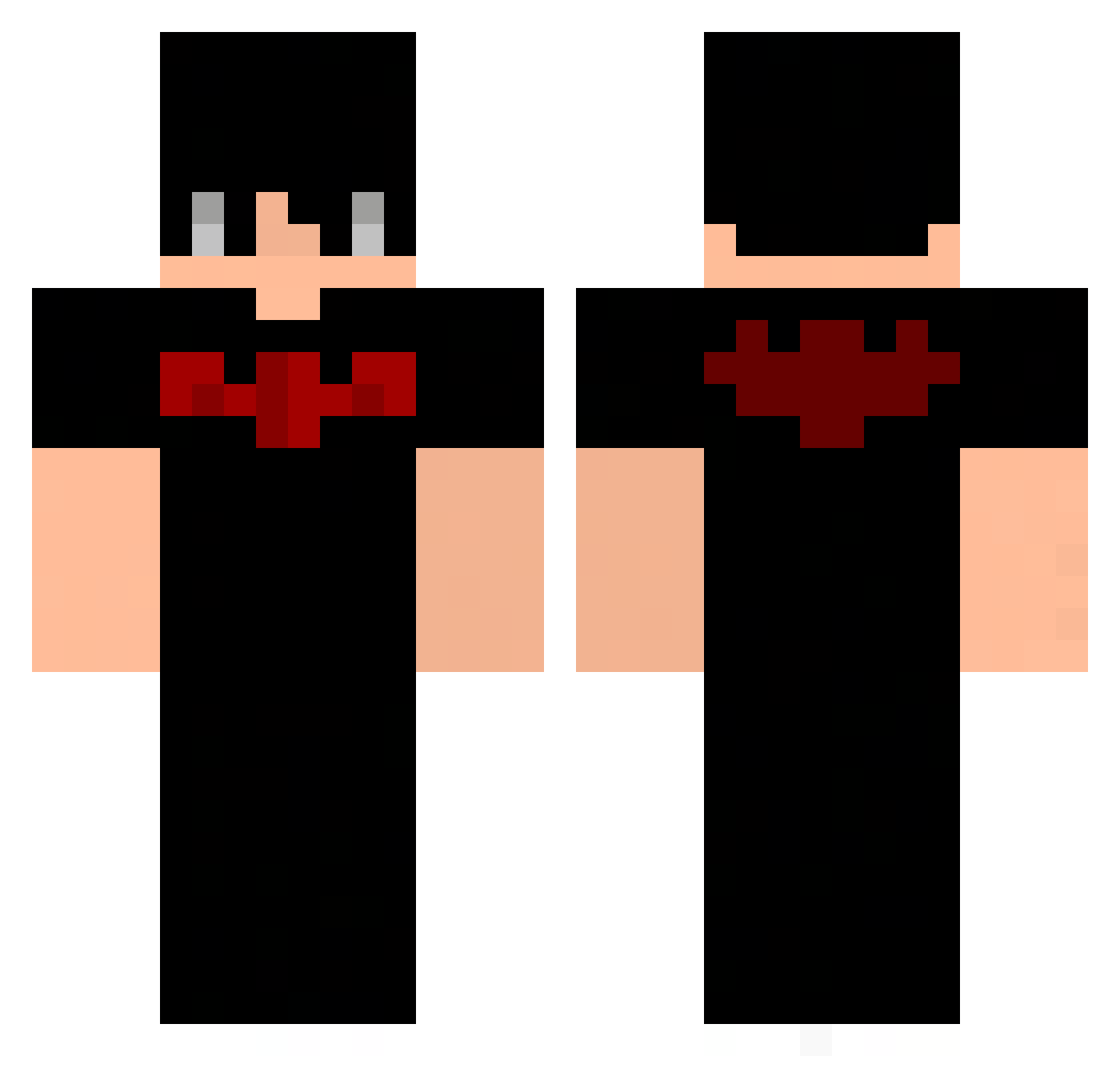 Zthor6 Minecraft skin, front and back view