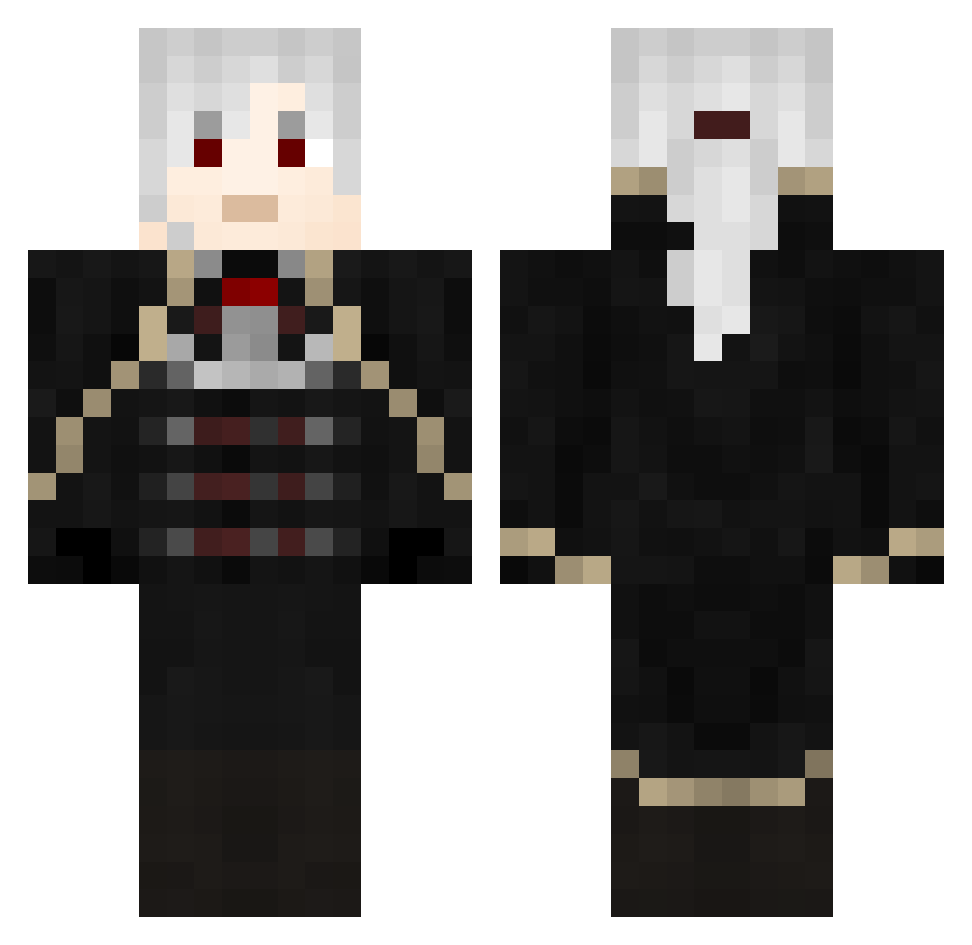 Jase_Stratum Minecraft skin, front and back view