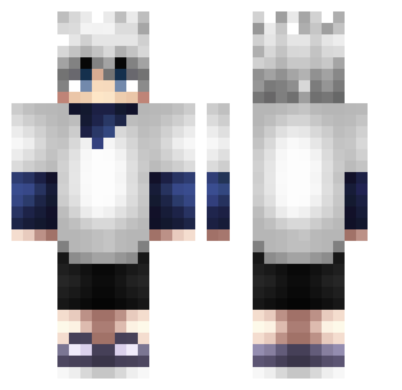 rosauri Minecraft skin, front and back view