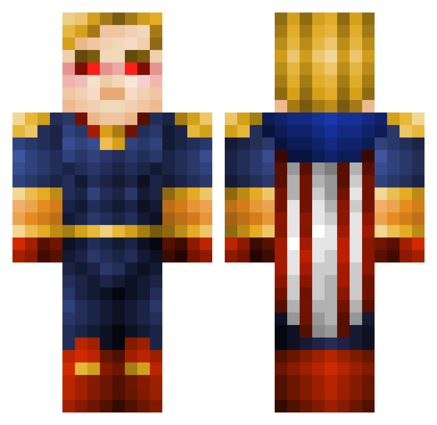 chaoseli1 Minecraft skin, front and back view
