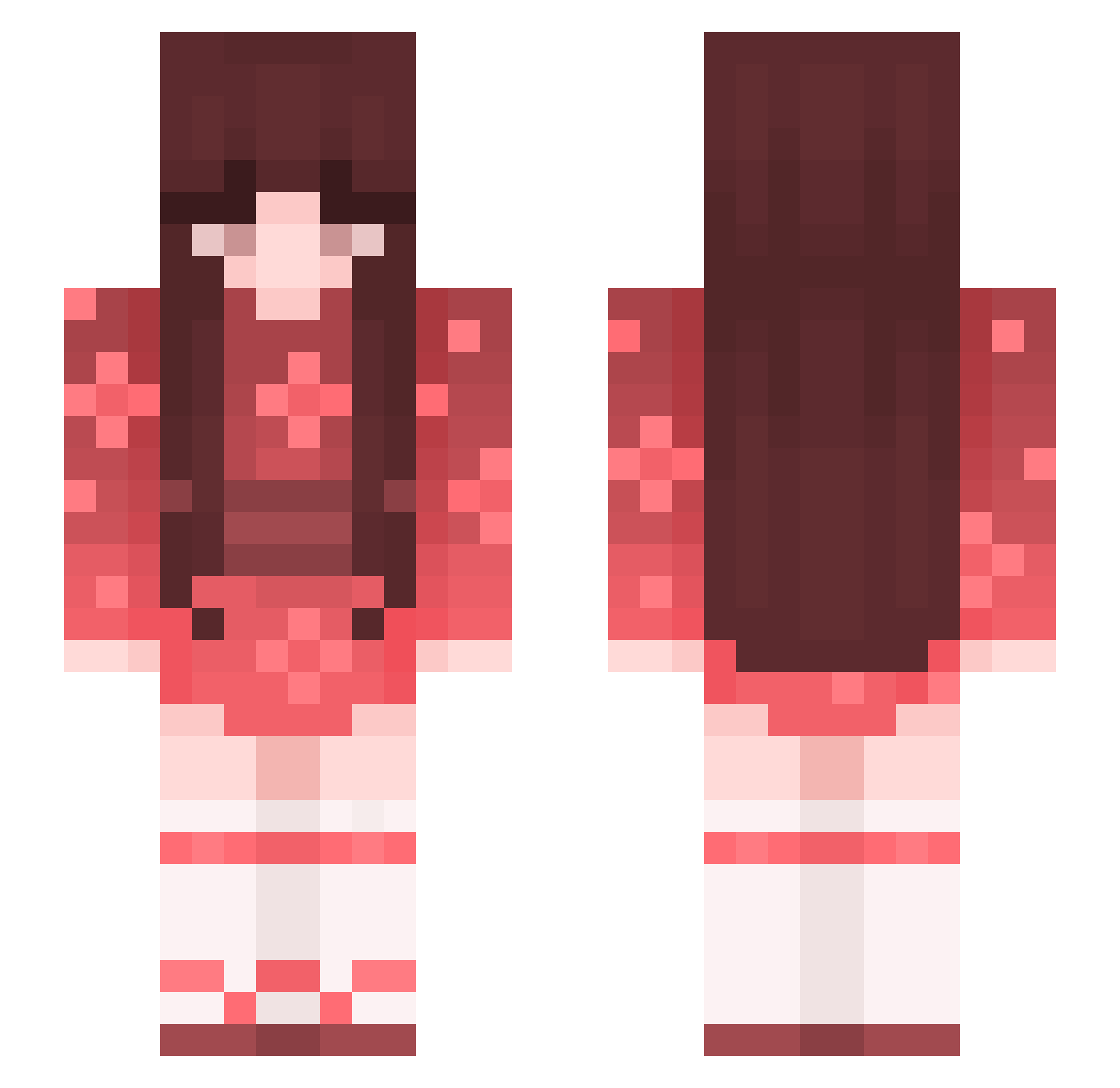 Liziabby Minecraft skin, front and back view