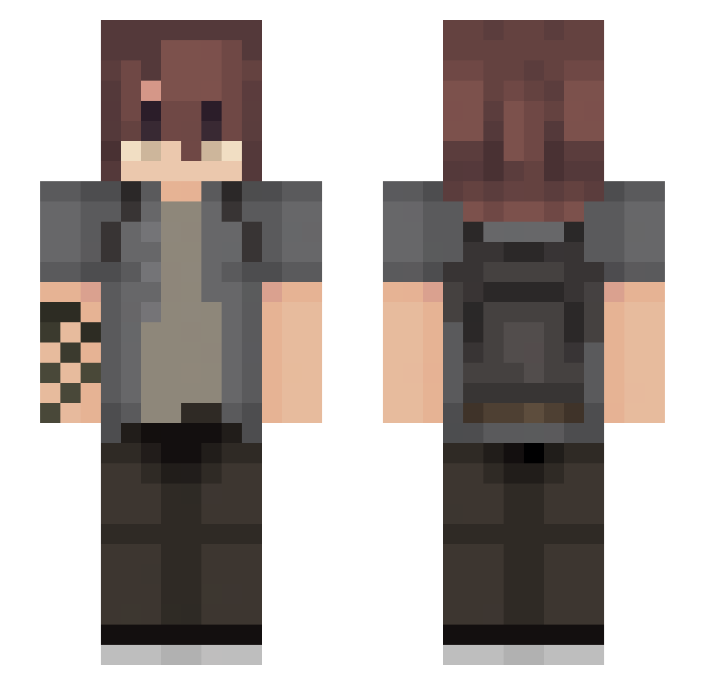 egeocean Minecraft skin, front and back view