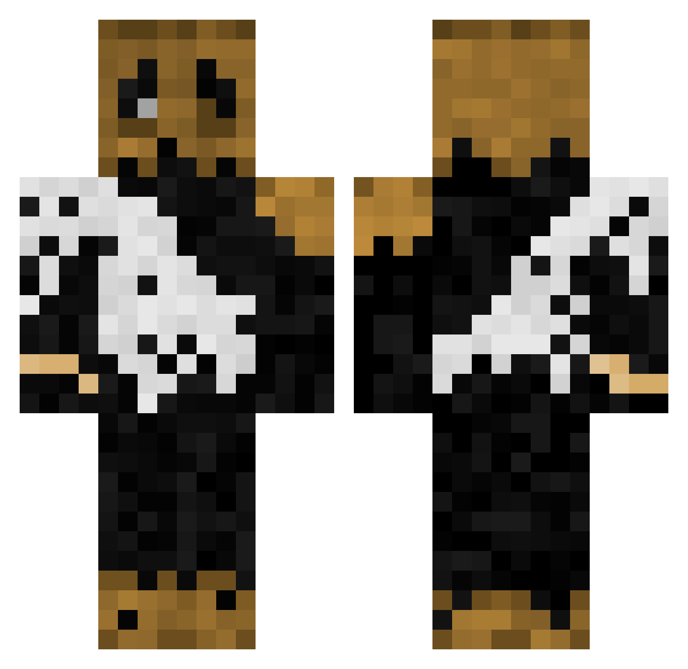 ___Moist__ Minecraft skin, front and back view
