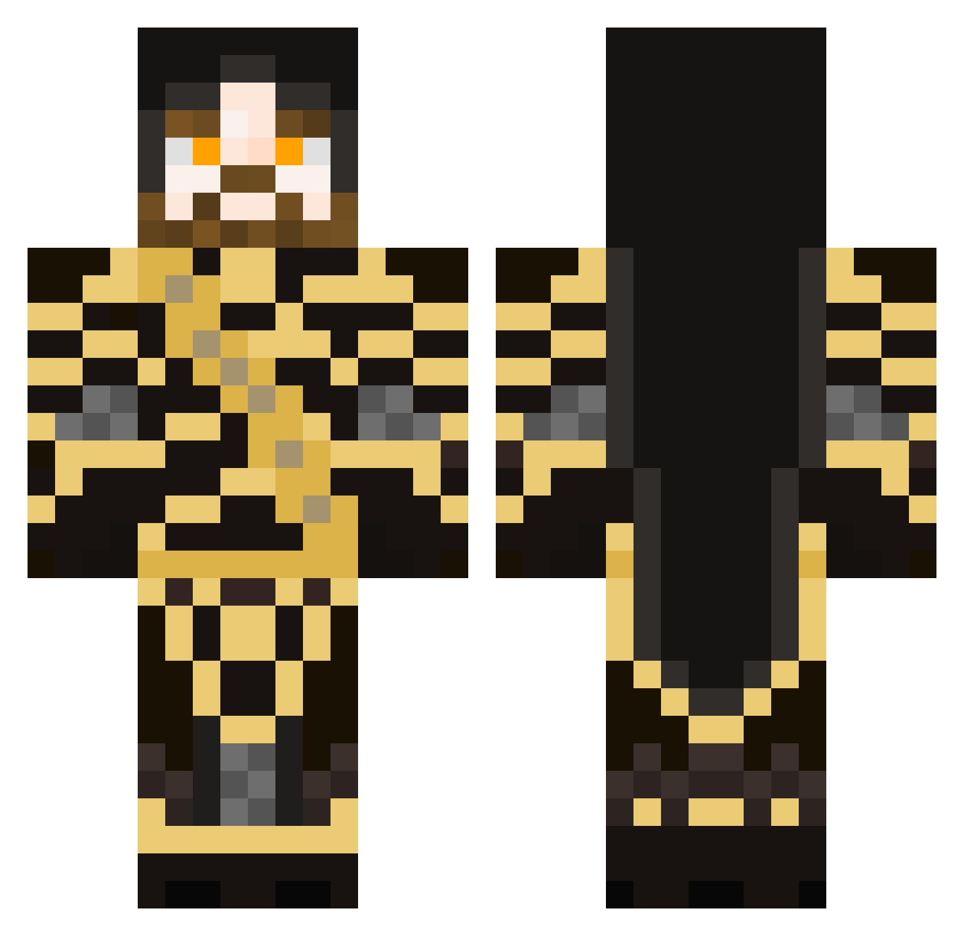 TheBaconBeast321 Minecraft skin, front and back view