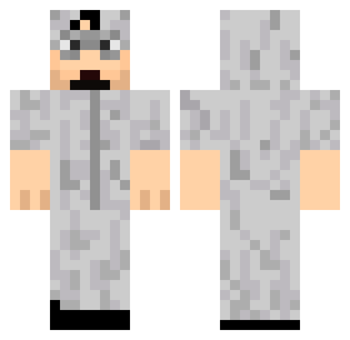 xXELSAXx Minecraft skin, front and back view