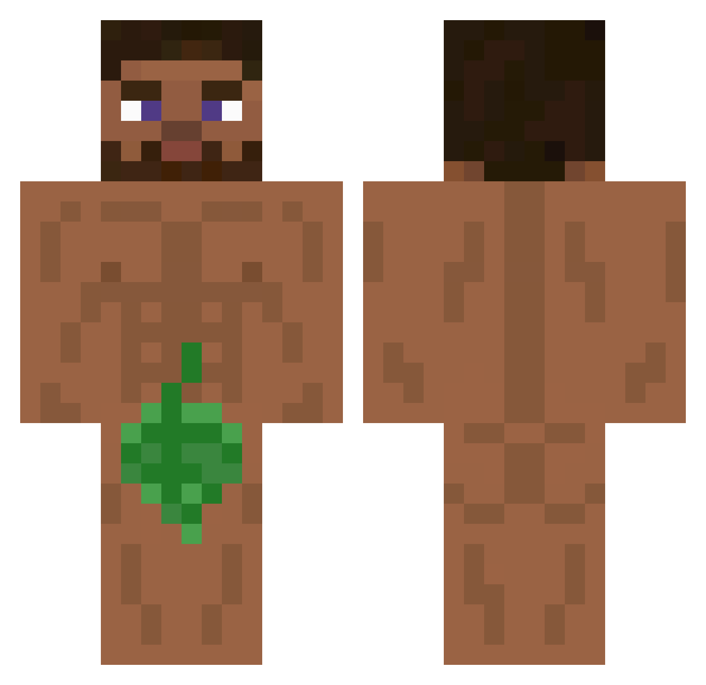 Snuggles00 Minecraft skin, front and back view