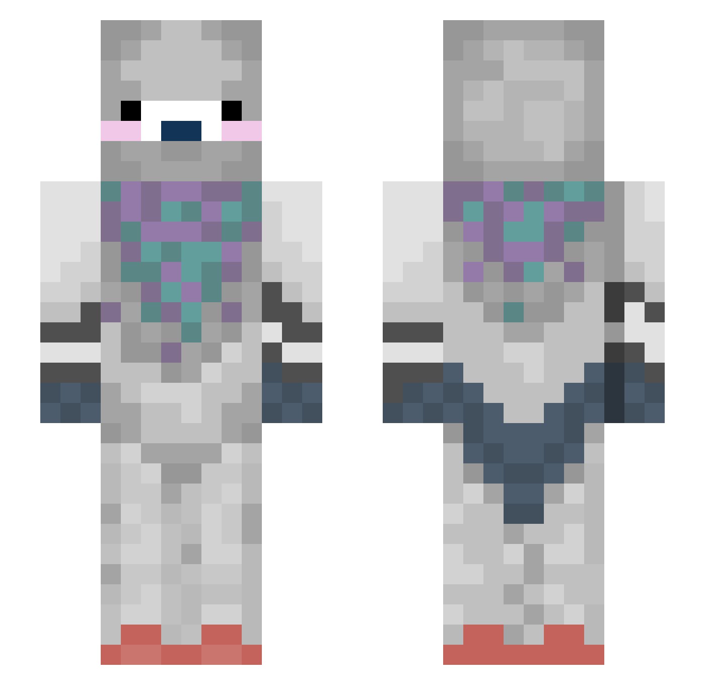 bluey_gamer Minecraft skin, front and back view