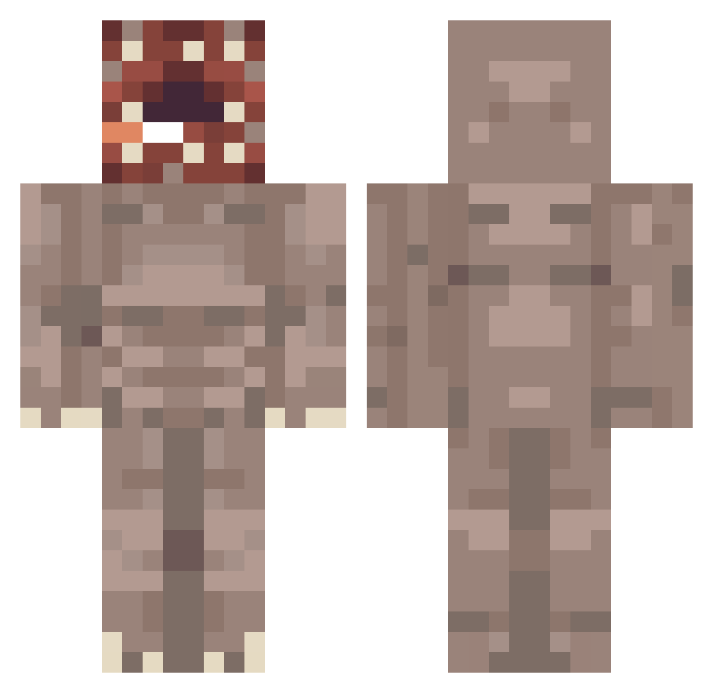 Xx_perhaps_xX Minecraft skin, front and back view