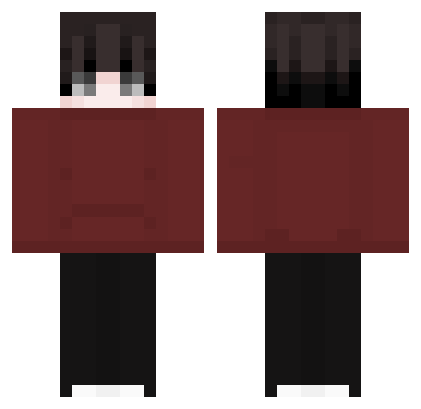 actih Minecraft skin, front and back view
