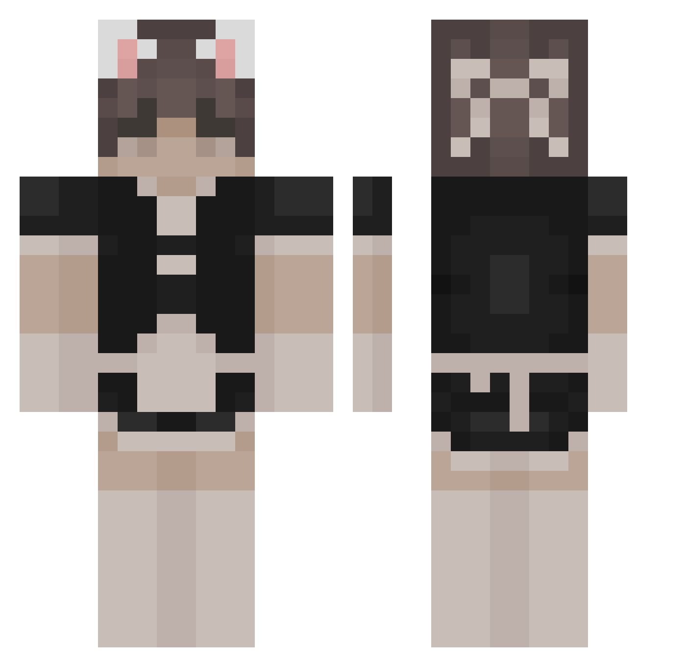 Seth_Nerd Minecraft skin, front and back view