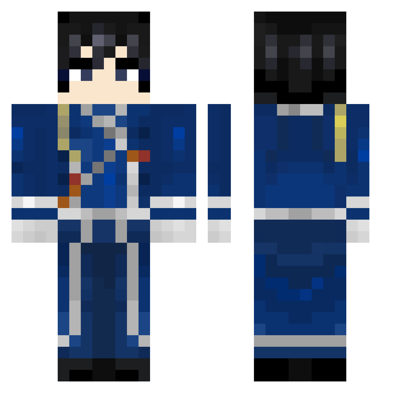 Trumpet_Danny_05 Minecraft skin, front and back view