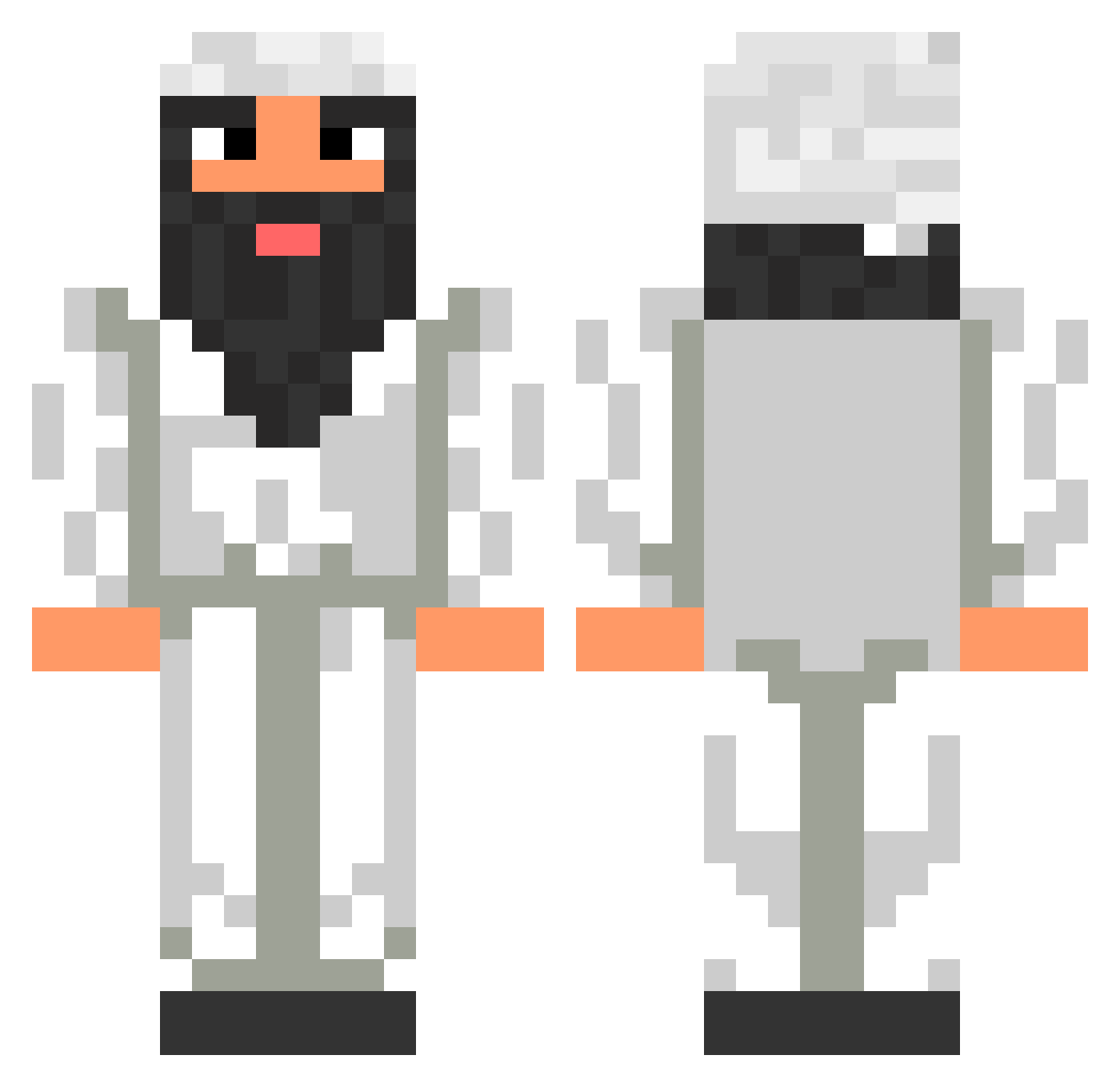 PrimaryFren Minecraft skin, front and back view