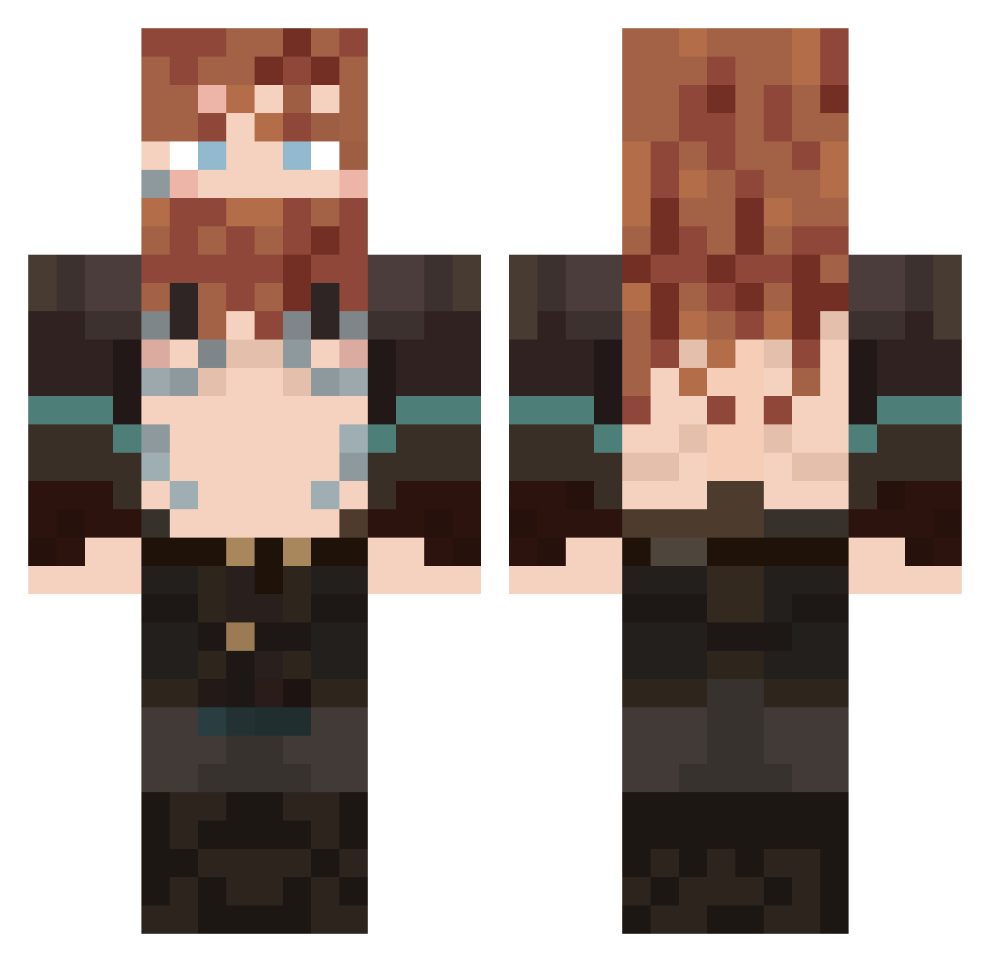Berndus Minecraft skin, front and back view