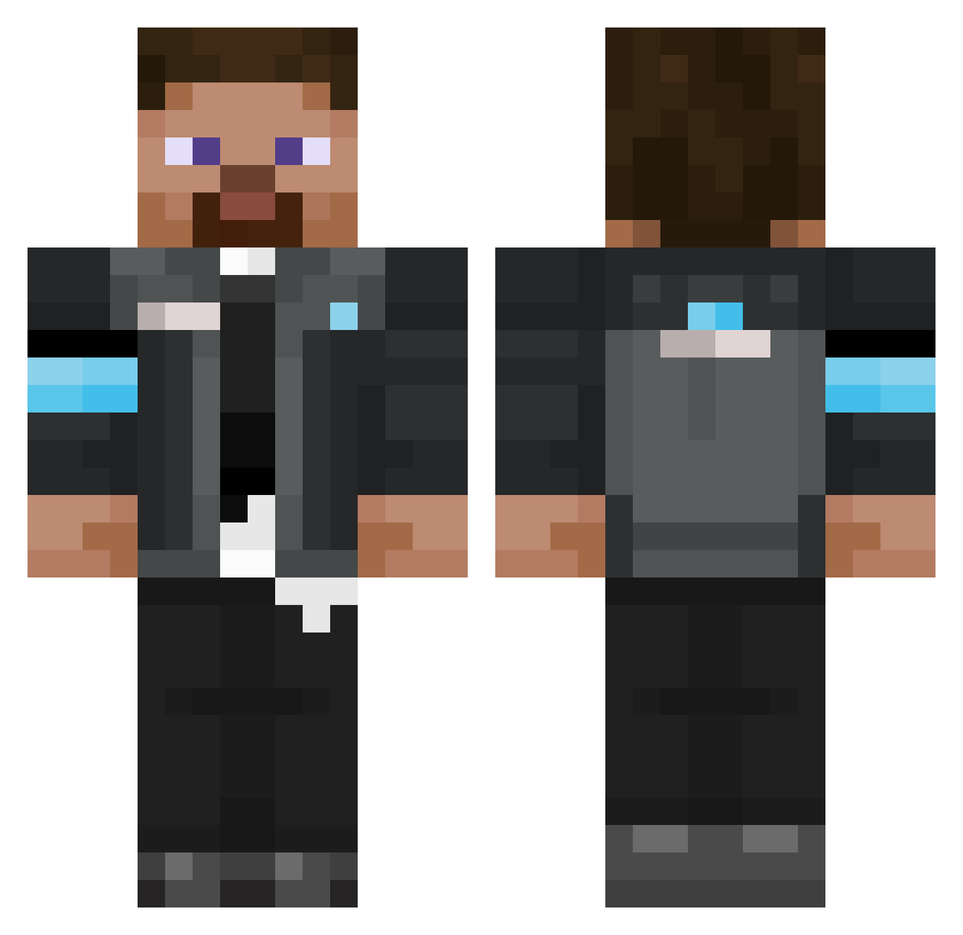 BestBasil Minecraft skin, front and back view