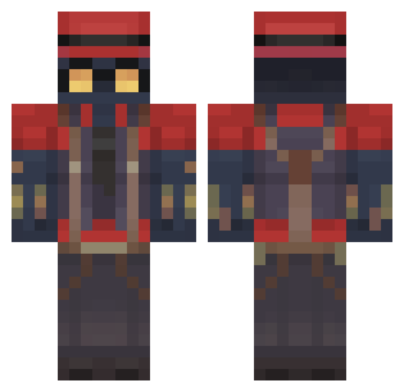 Shtopany Minecraft skin, front and back view