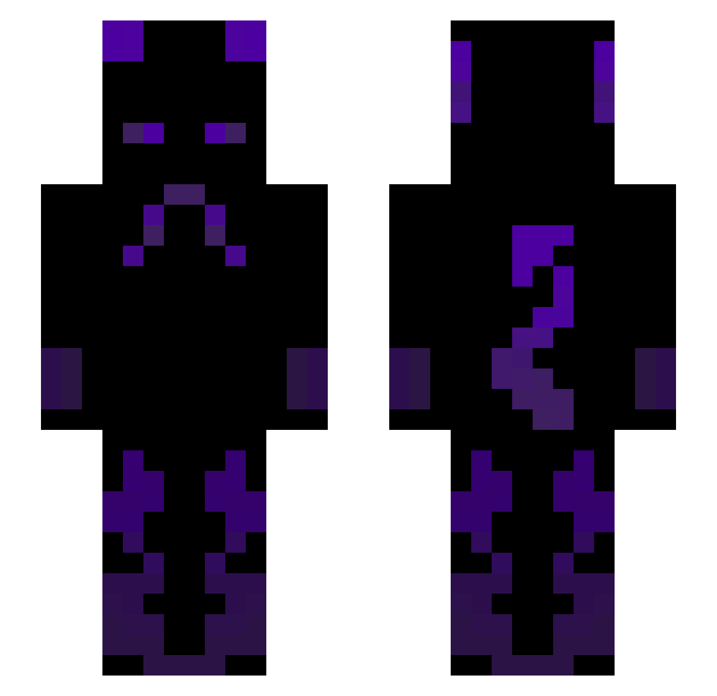 Nohlu Minecraft skin, front and back view