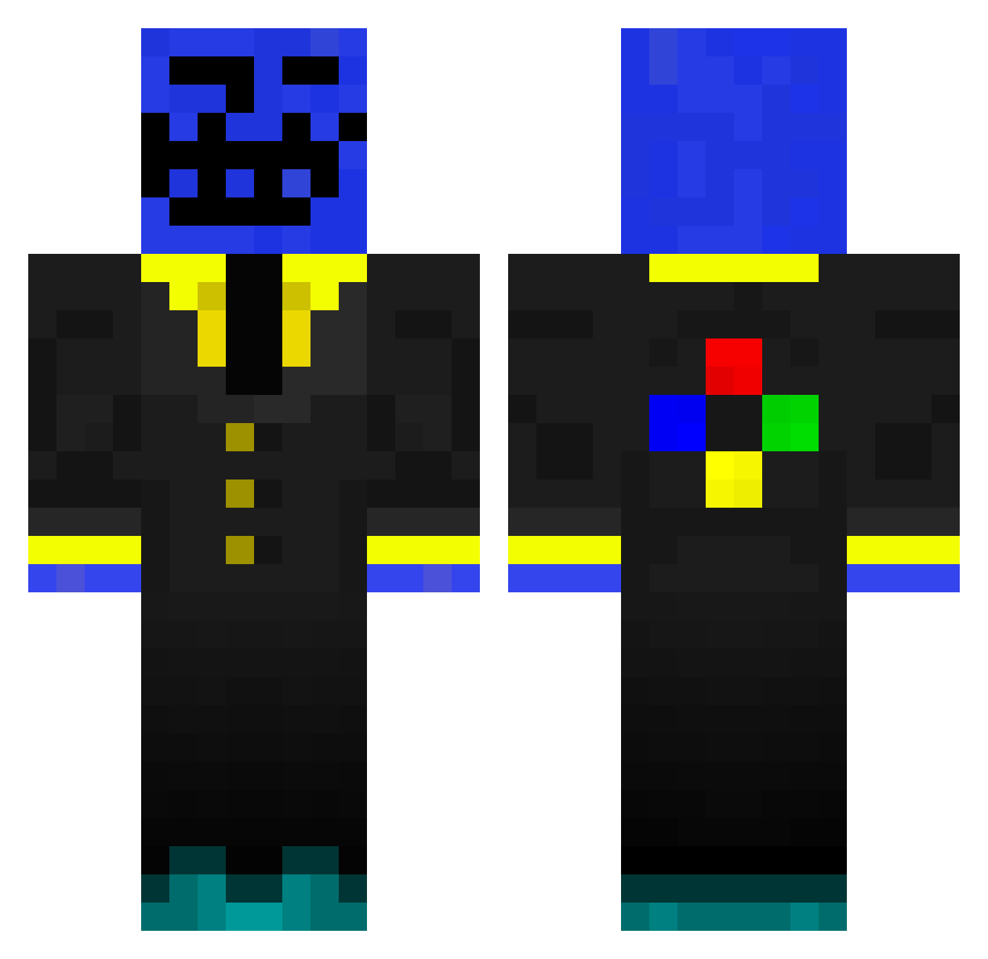 1228176O Minecraft skin, front and back view