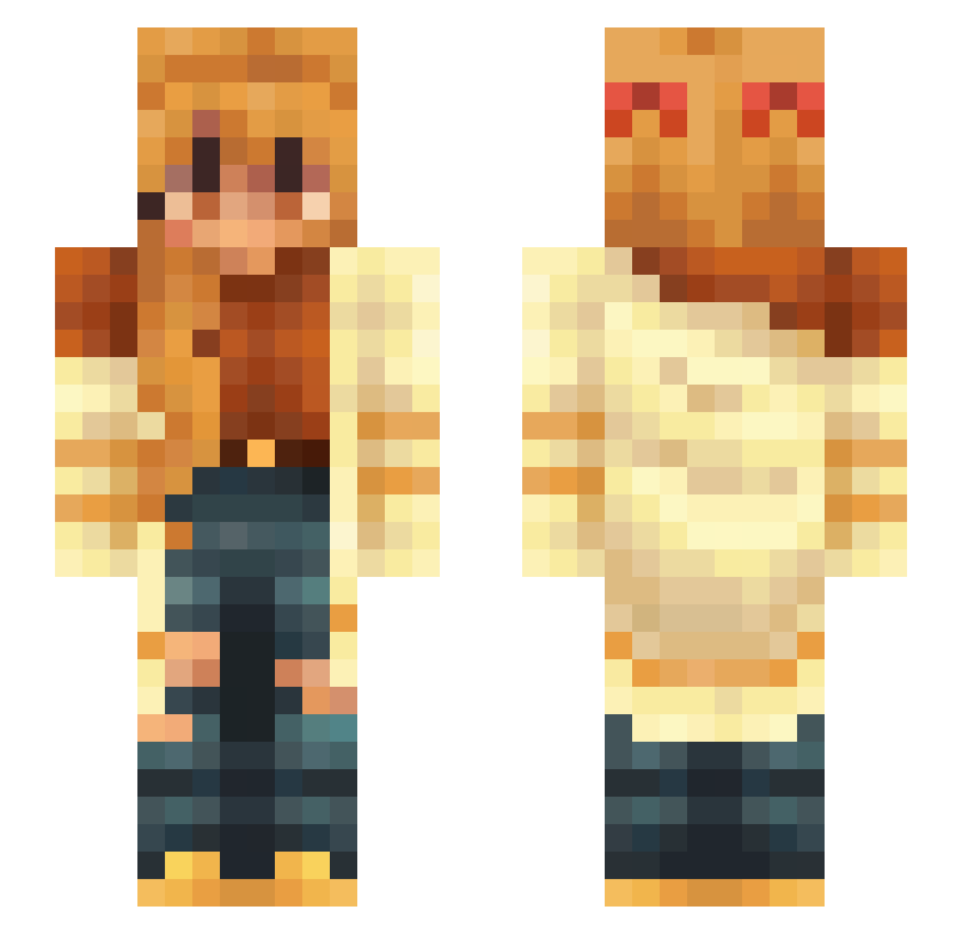 29Emma Minecraft skin, front and back view