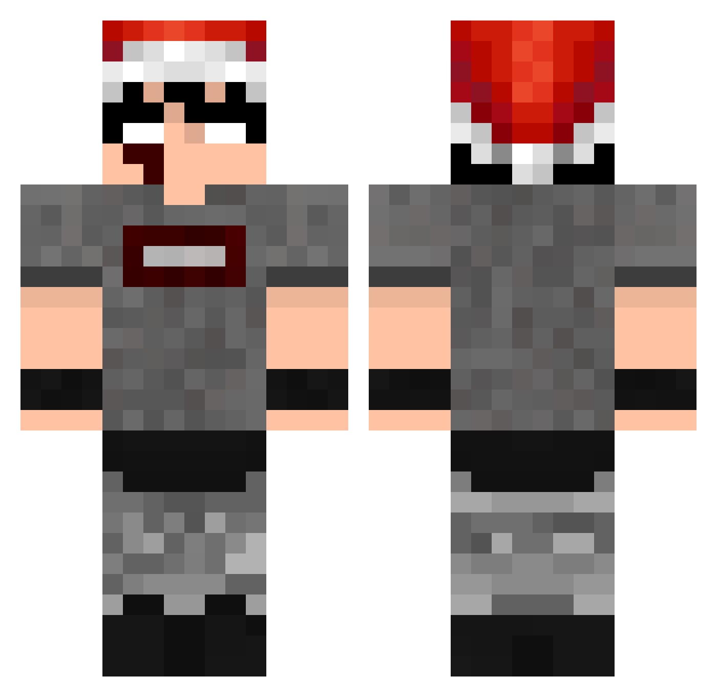 collorzq11 Minecraft skin, front and back view