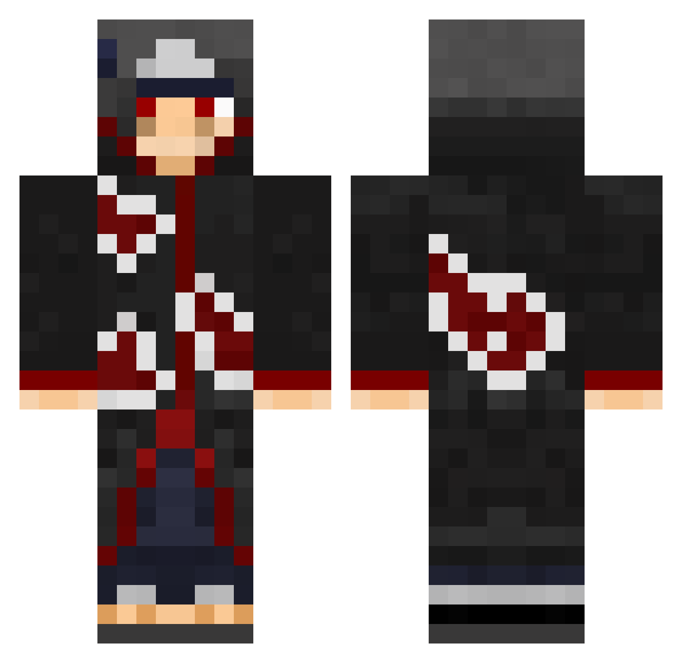 IstoArisa Minecraft skin, front and back view