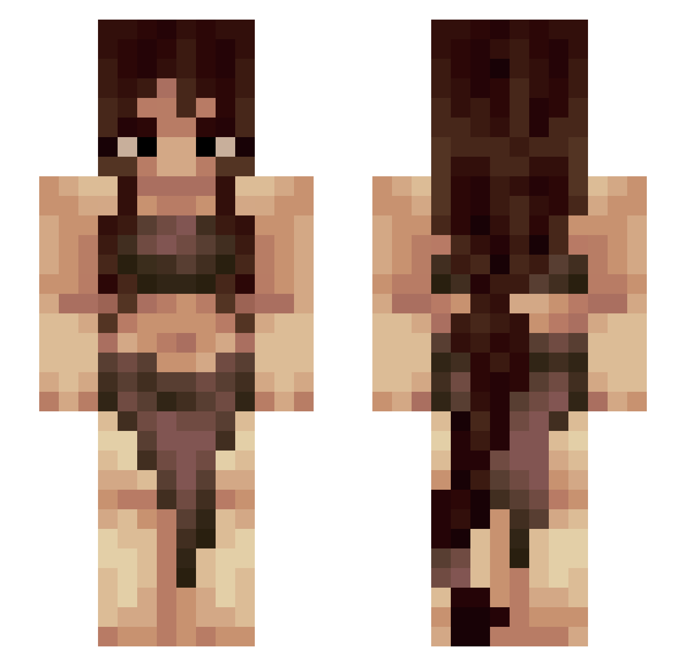 SummerSuns Minecraft skin, front and back view