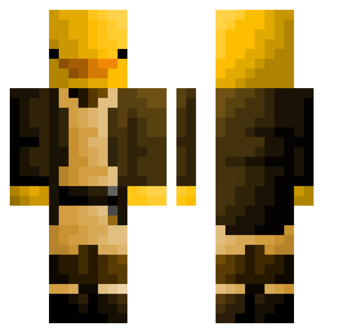 Sacrid Minecraft skin, front and back view