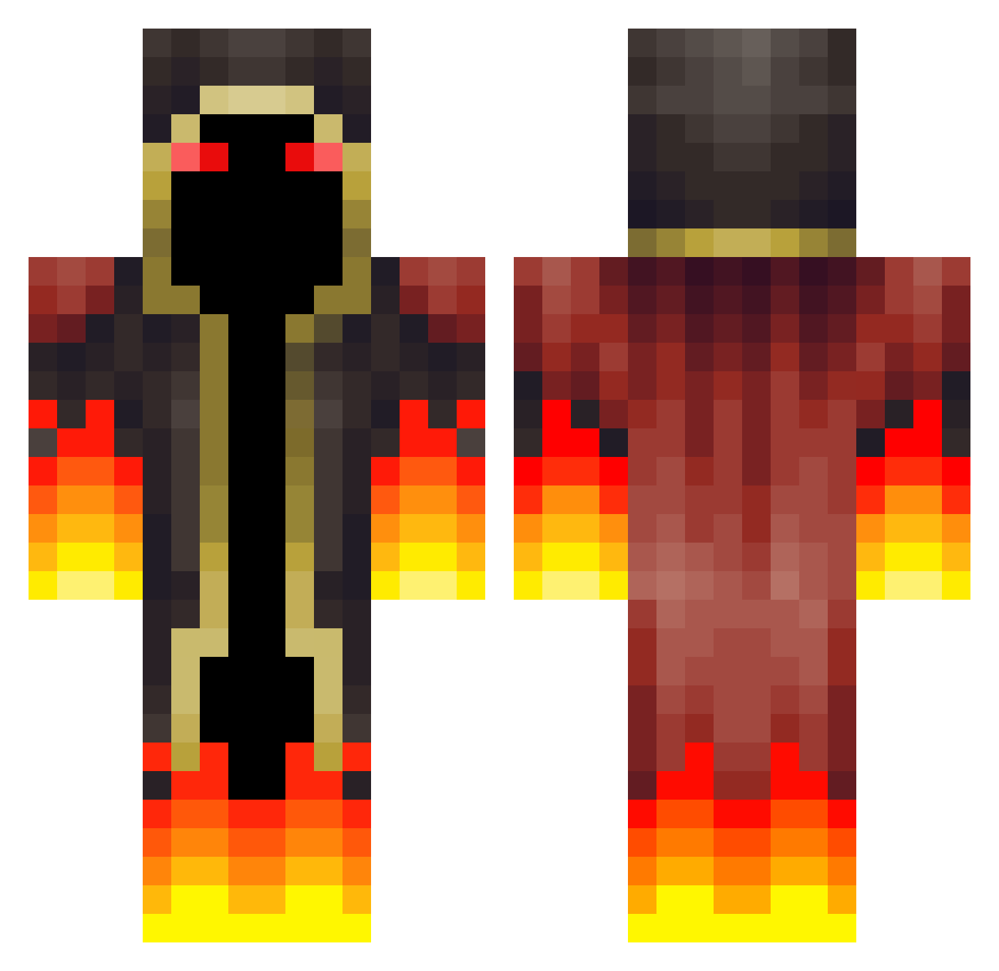 Samy4k Minecraft skin, front and back view