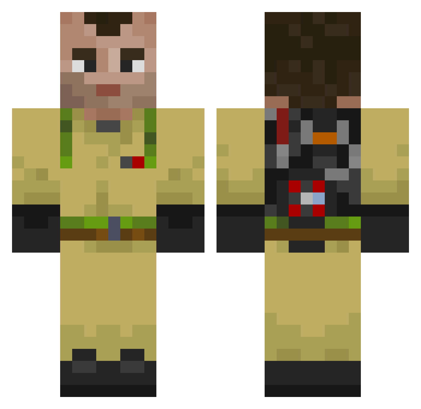 vladidouu Minecraft skin, front and back view