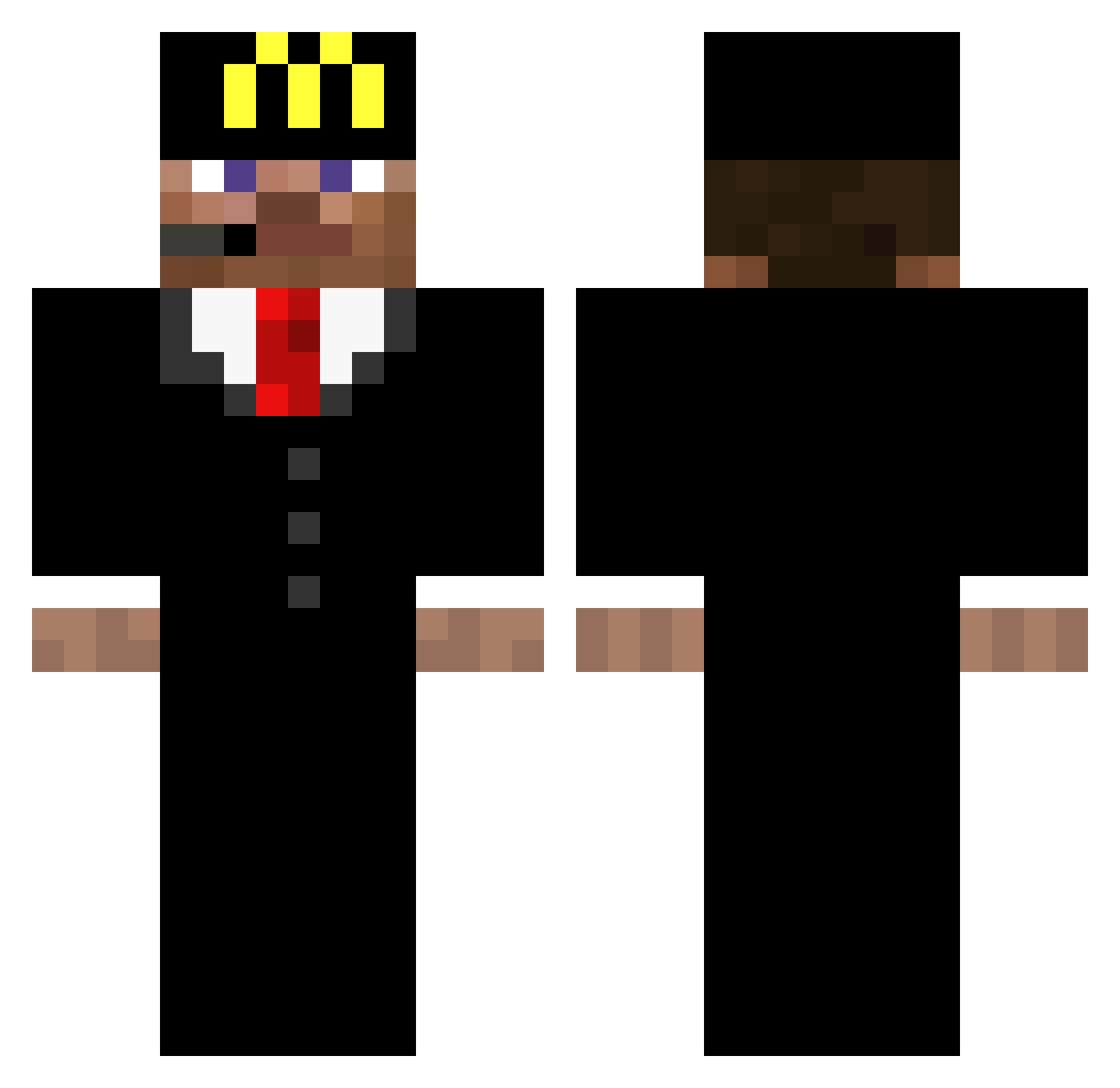 b4raczeQ Minecraft skin, front and back view