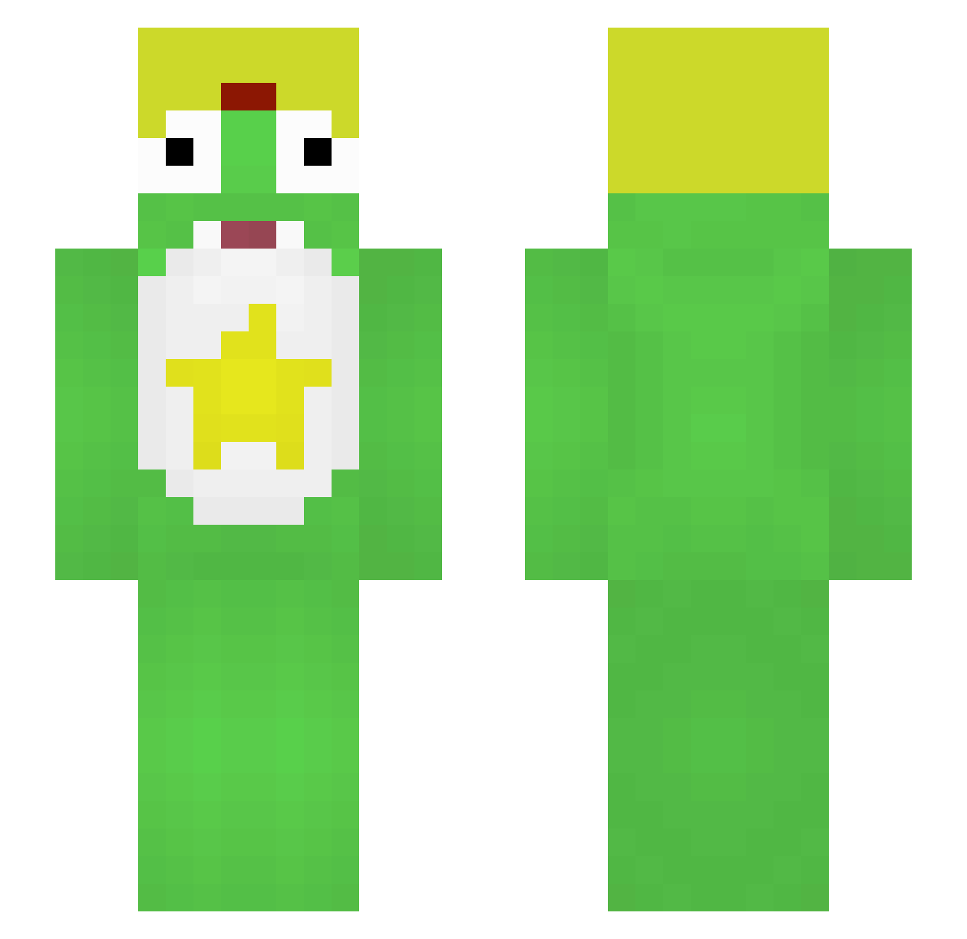 95blue Minecraft skin, front and back view