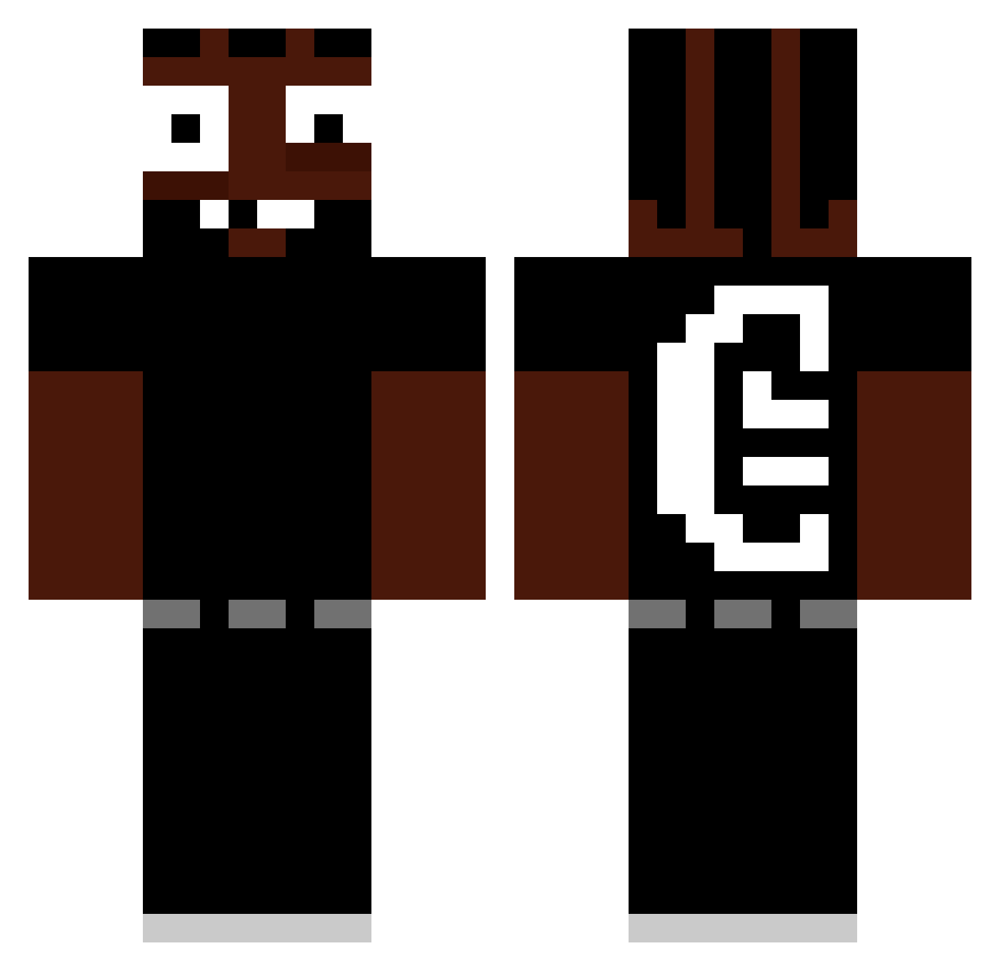ColombianiteHot Minecraft skin, front and back view