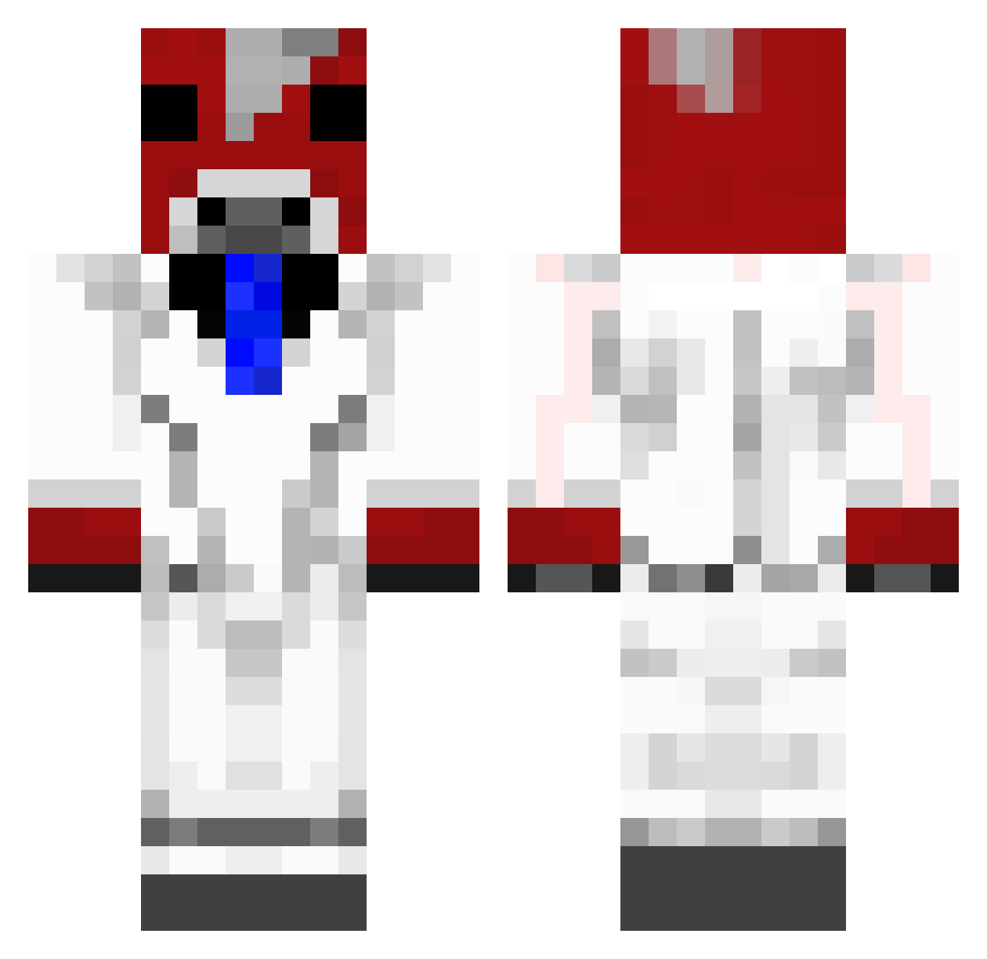 Privater Minecraft skin, front and back view