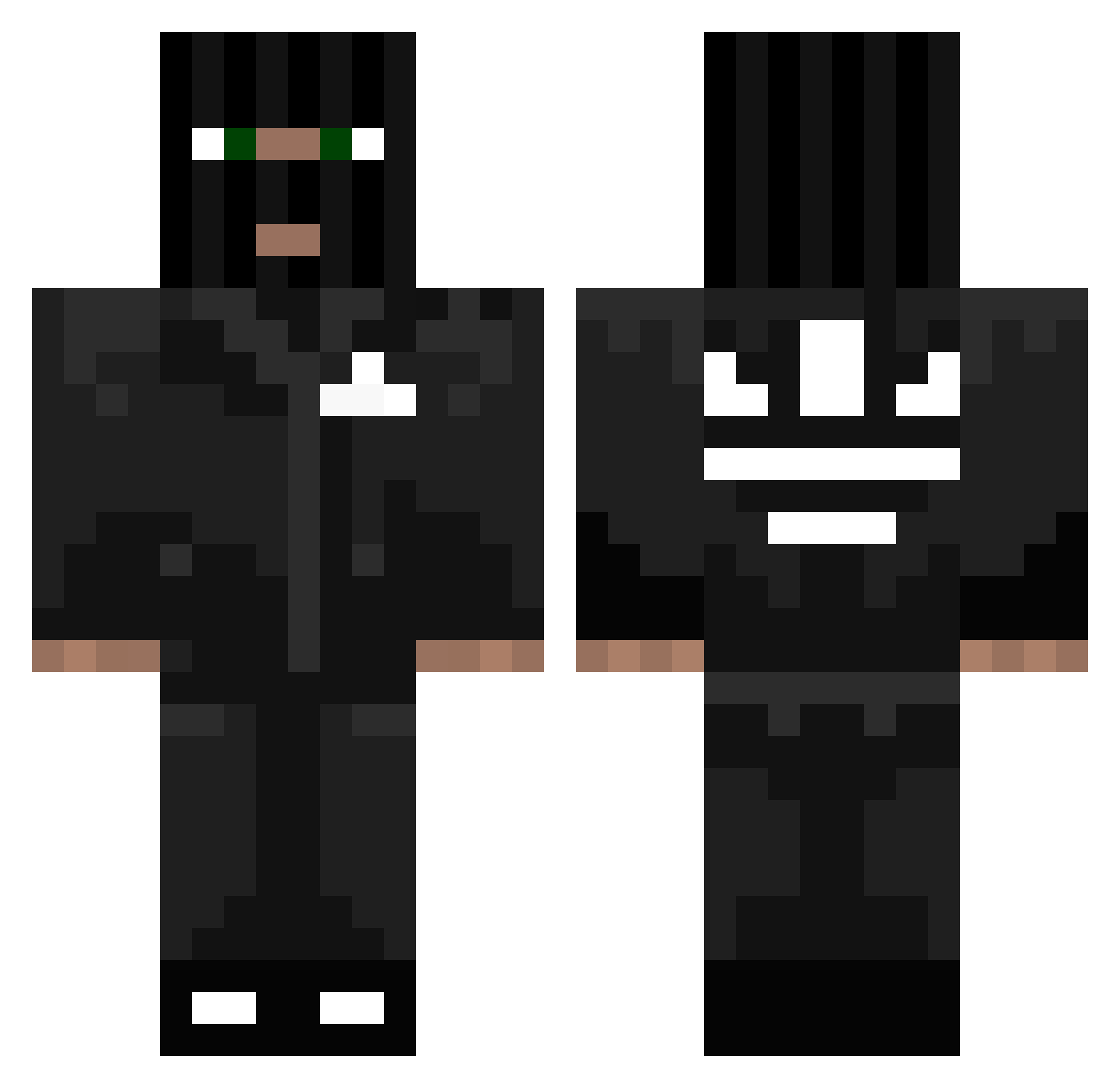 wilimprex Minecraft skin, front and back view