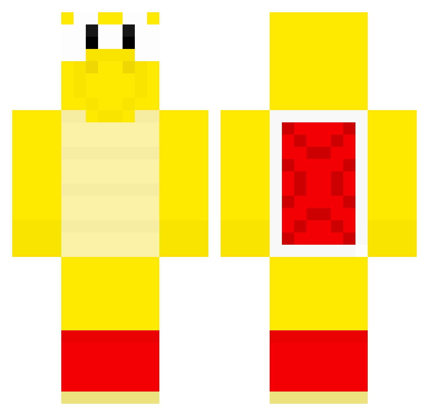 ECNL9751 Minecraft skin, front and back view
