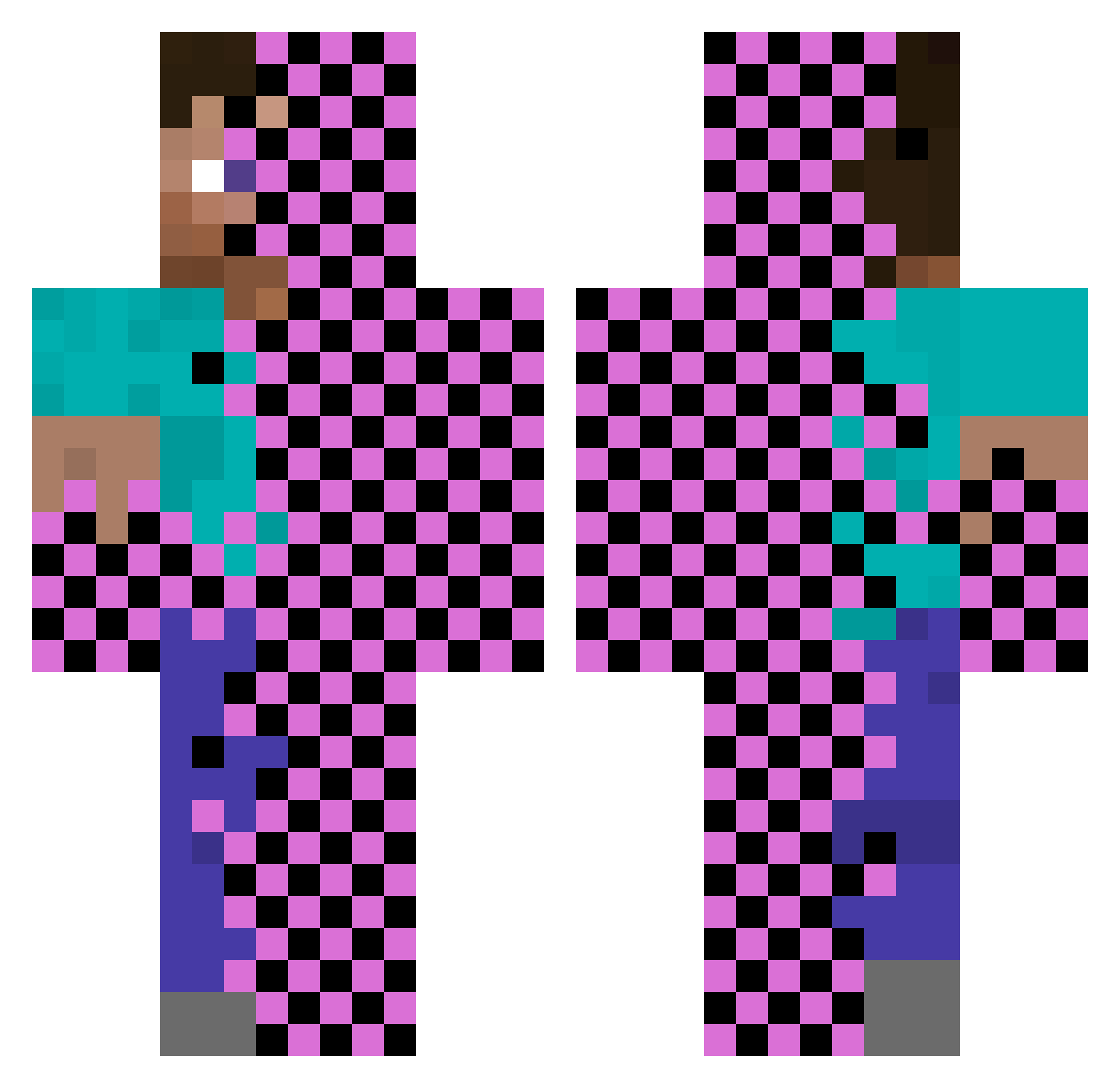 wizard939 Minecraft skin, front and back view