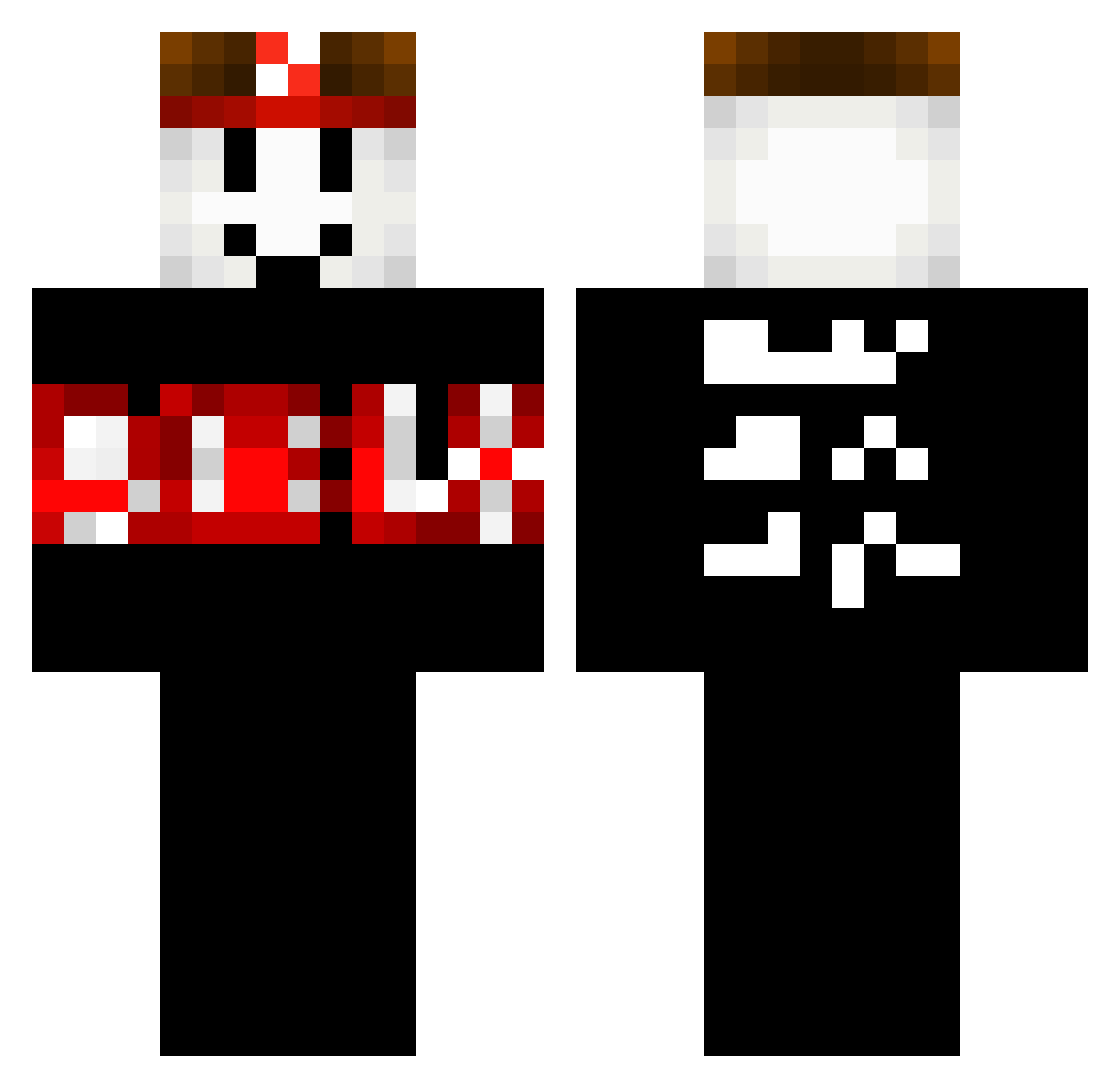 TheGentleman555 Minecraft skin, front and back view