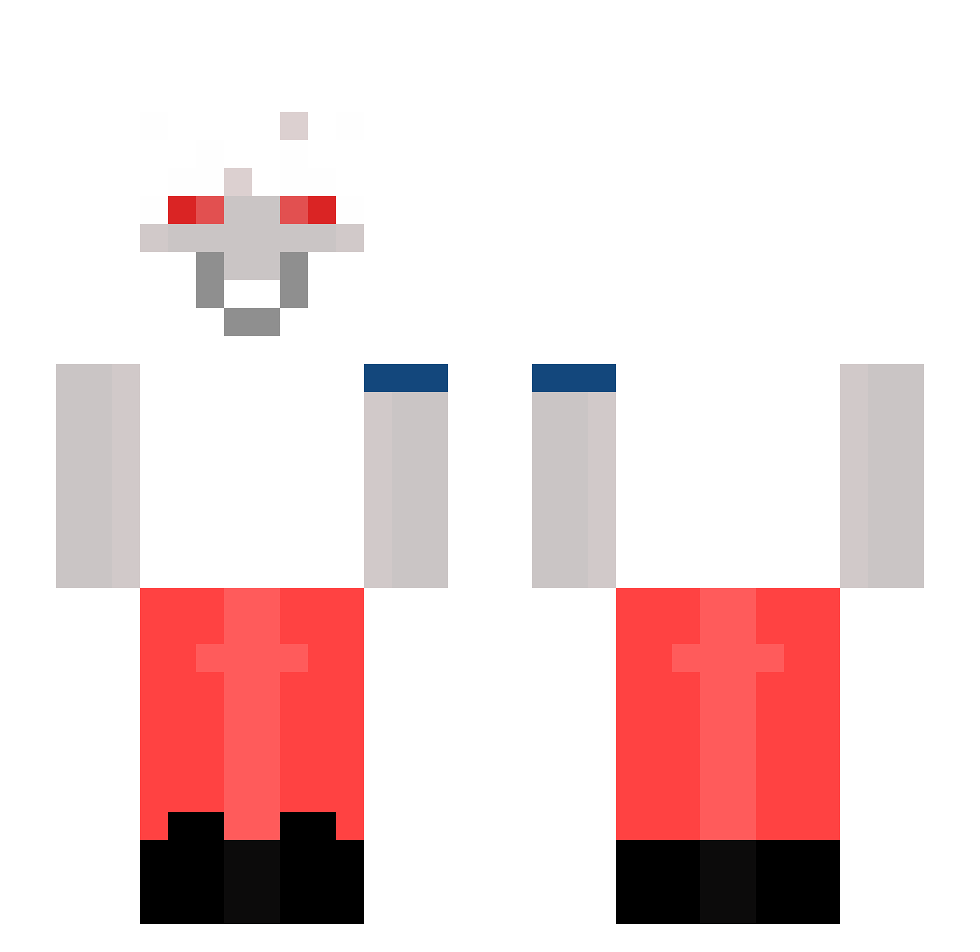 GabriXon Minecraft skin, front and back view