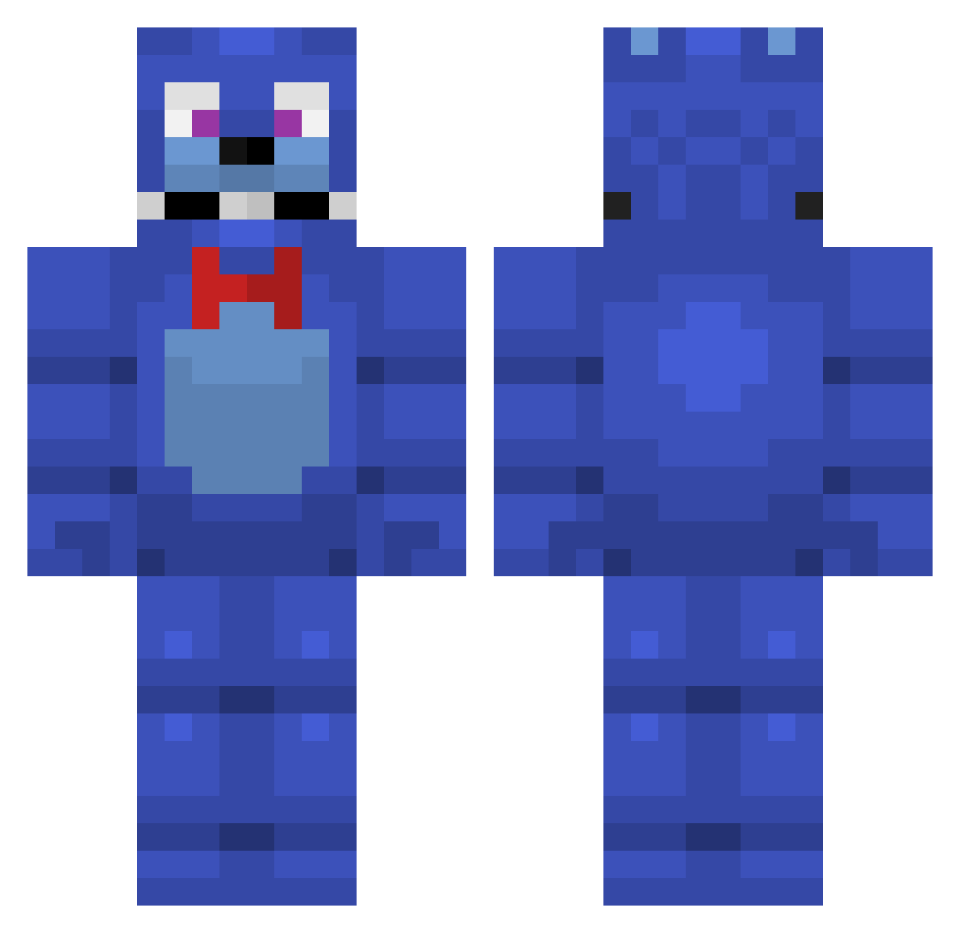 Fazbear_Freddy Minecraft skin, front and back view